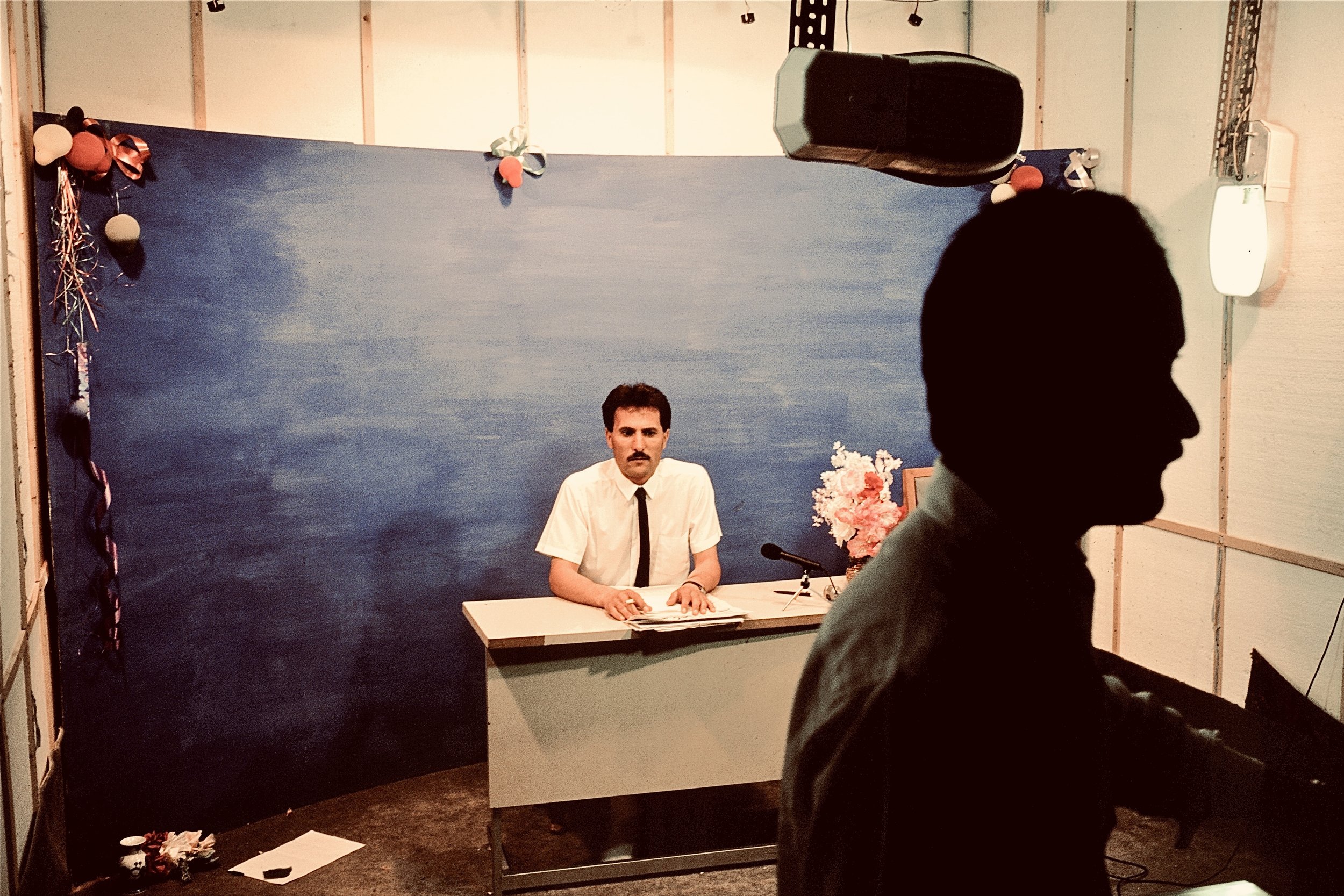 Newsreader, Derhil Shamo. Duhok. Northern Iraq. Kurdistan