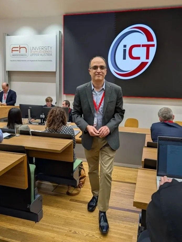 Dr Asmar Khan presenting at iCT 2026