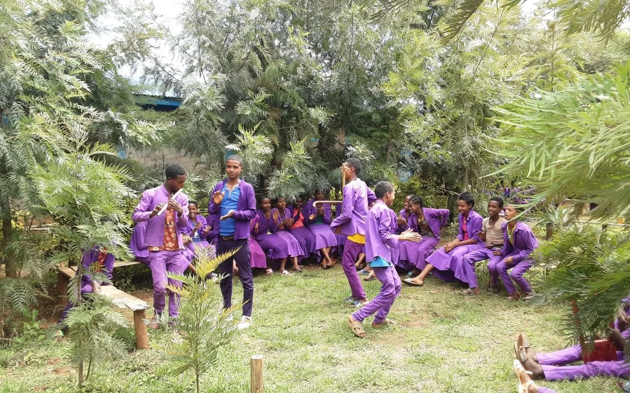 Dr Getnet Primary school outdoor classroom.jpeg