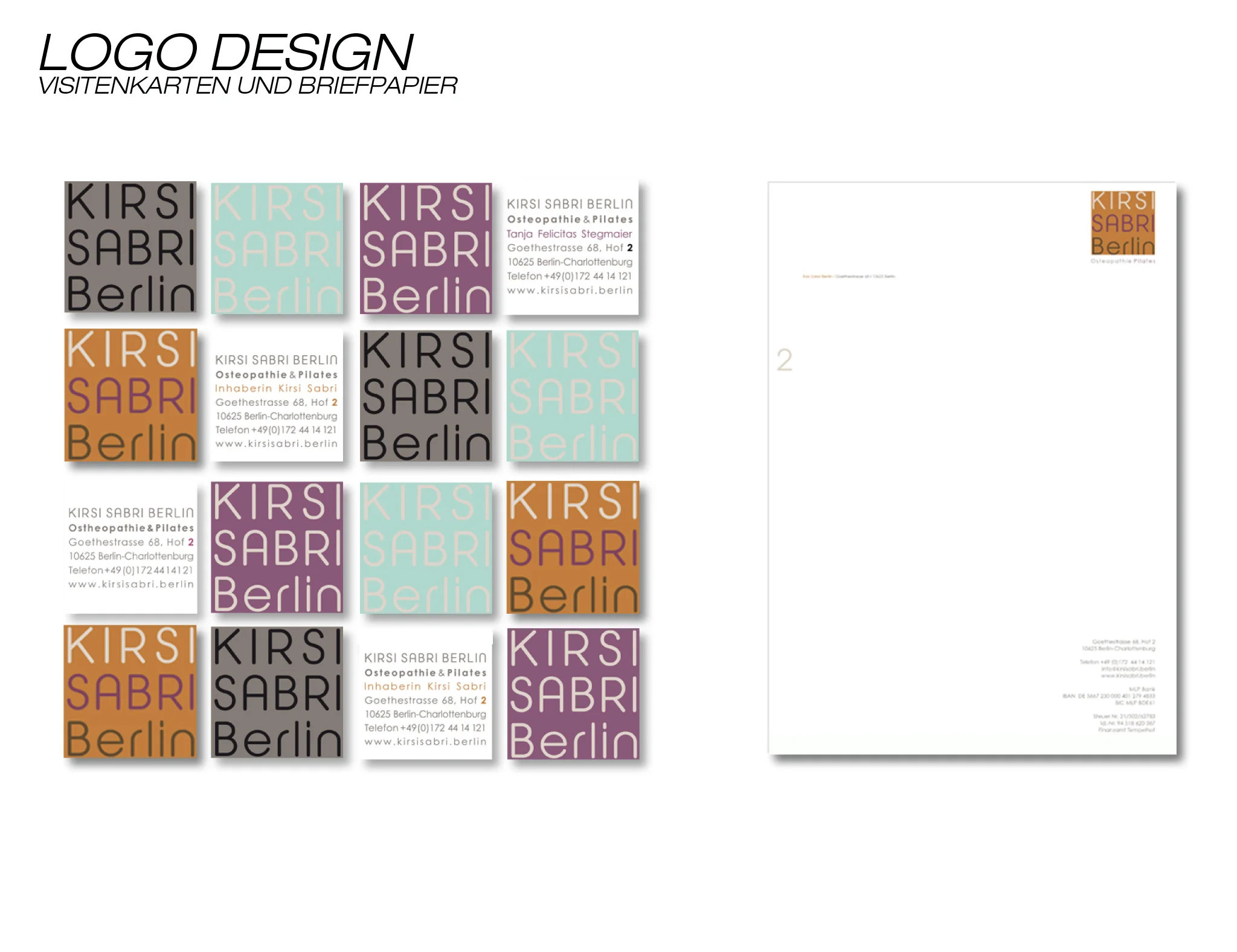Logo-Design, business cards, stationary