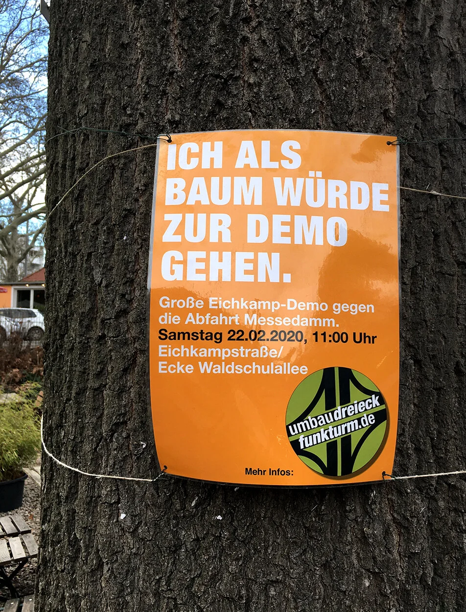  Me as a tree would walk to the demo.   Poster Demo Call 