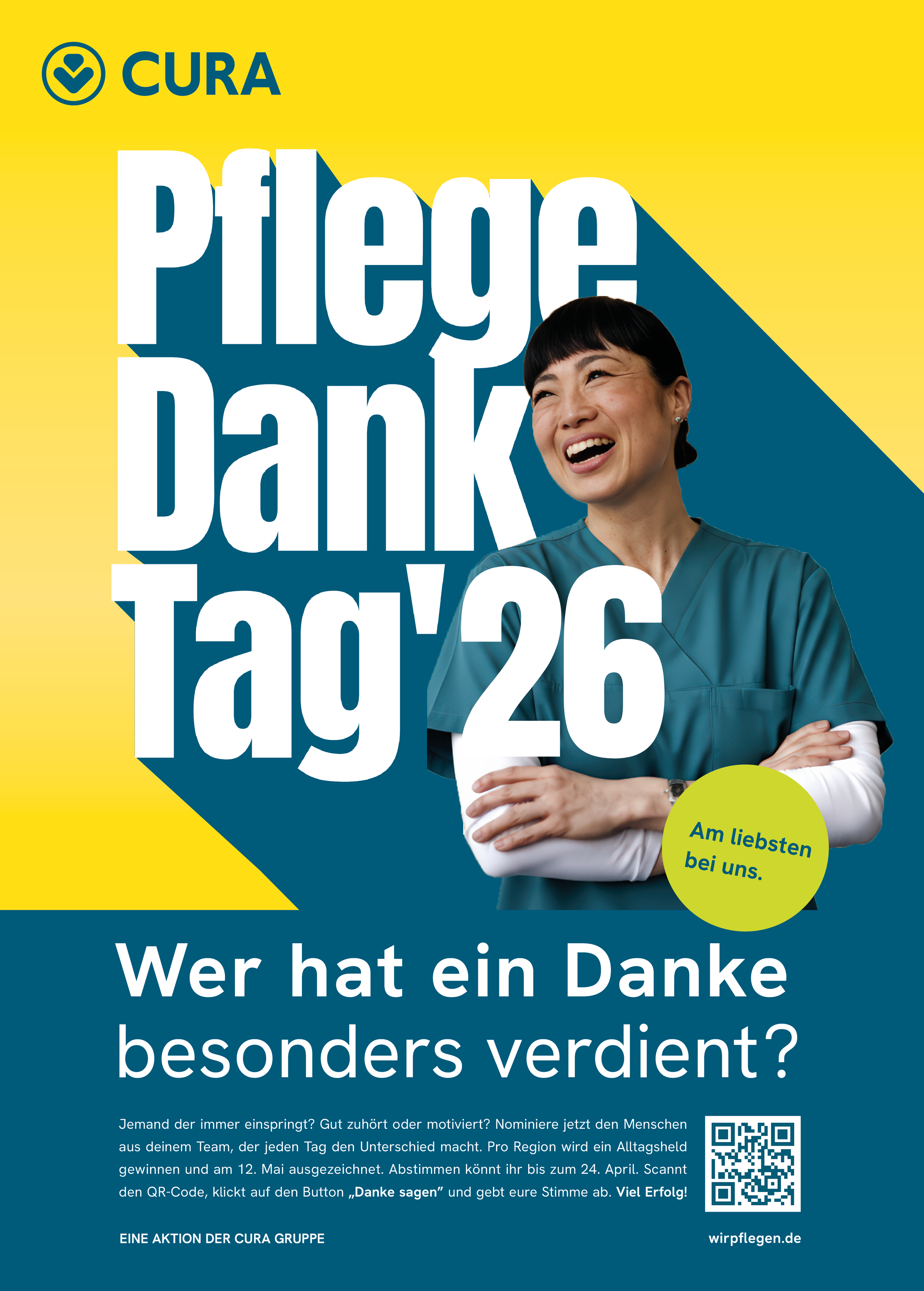 Zeit Danke zusagen am PflegeDankTag von CURA.