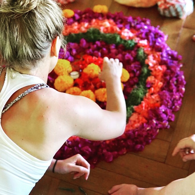 Student creating flower mandala (Copy)