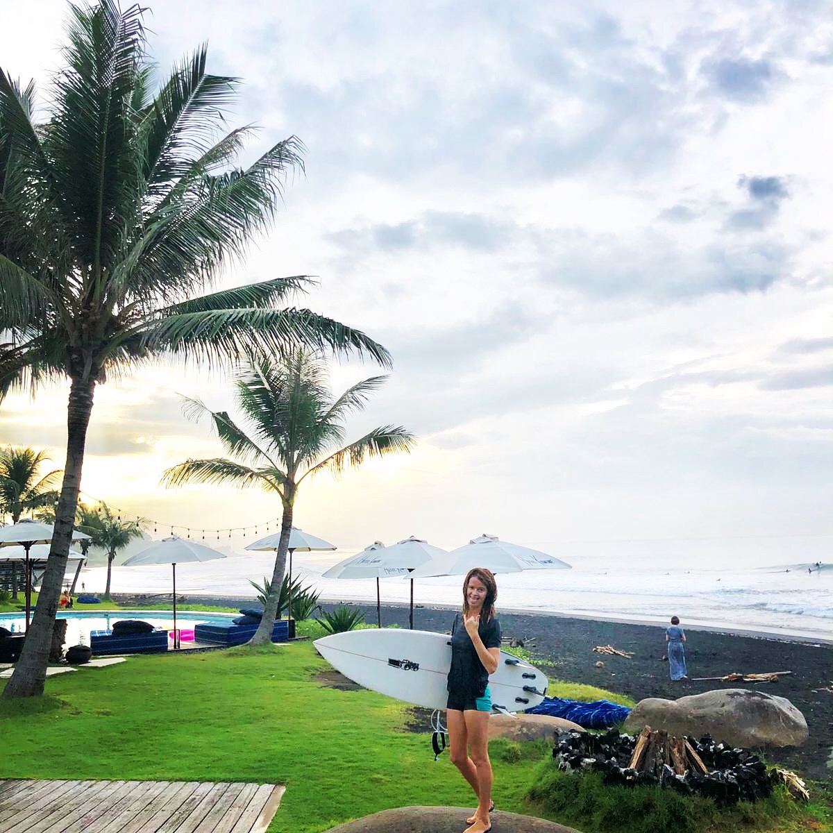 Yoga student returning after a surf (Copy)