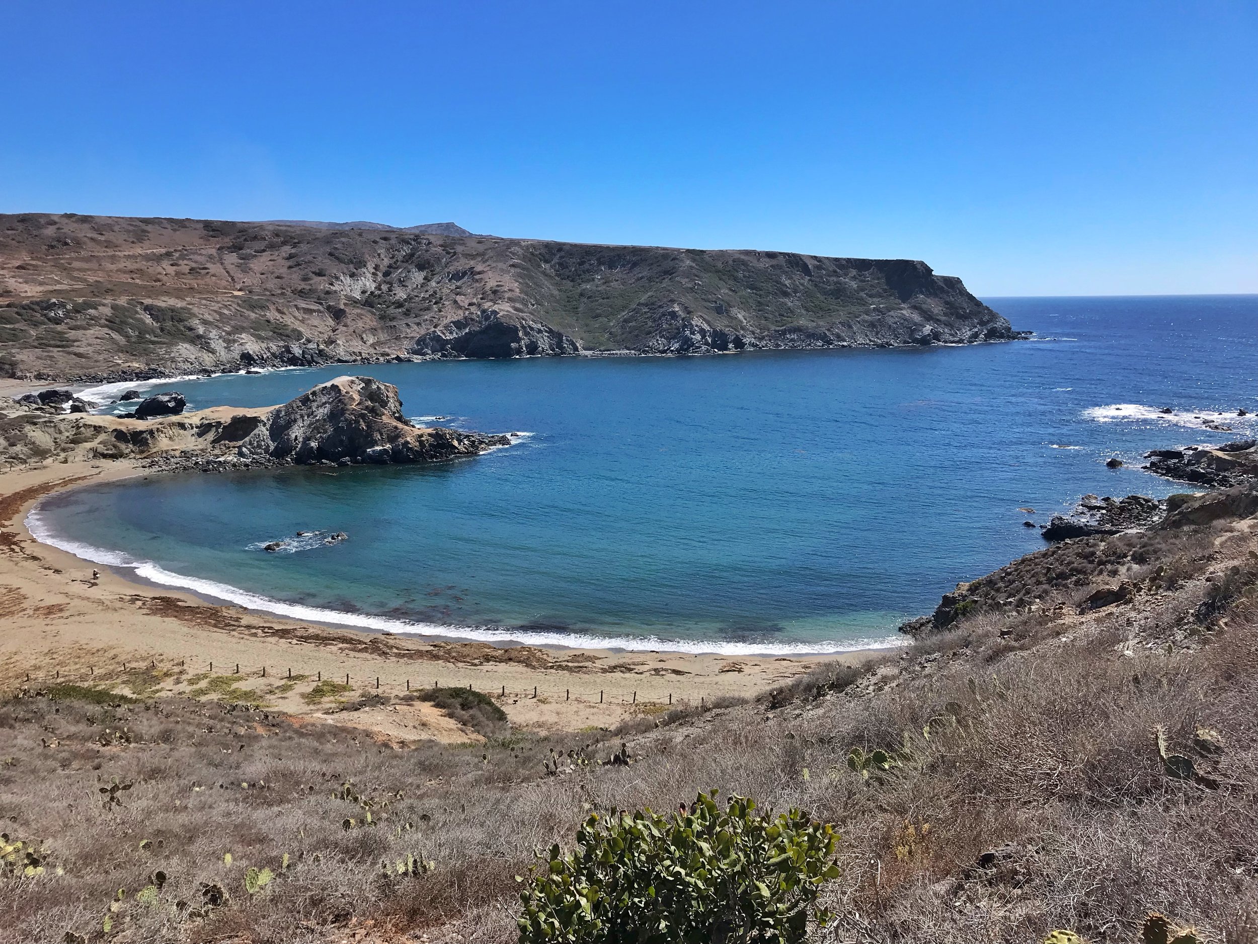 hiking with a view of the ocean