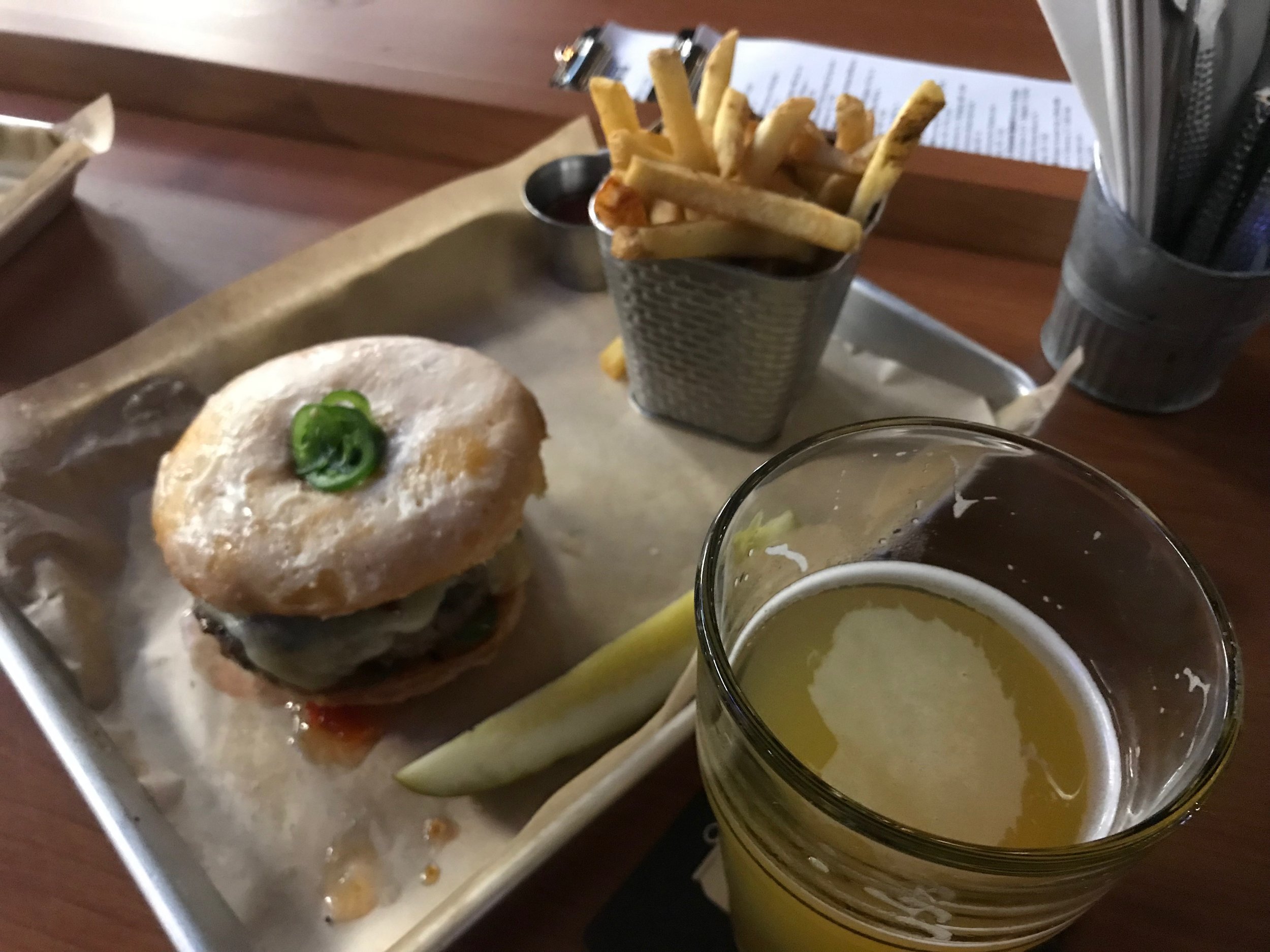  Best things to do in Southern Maine - Donut Burger at Garden Street Bowl 