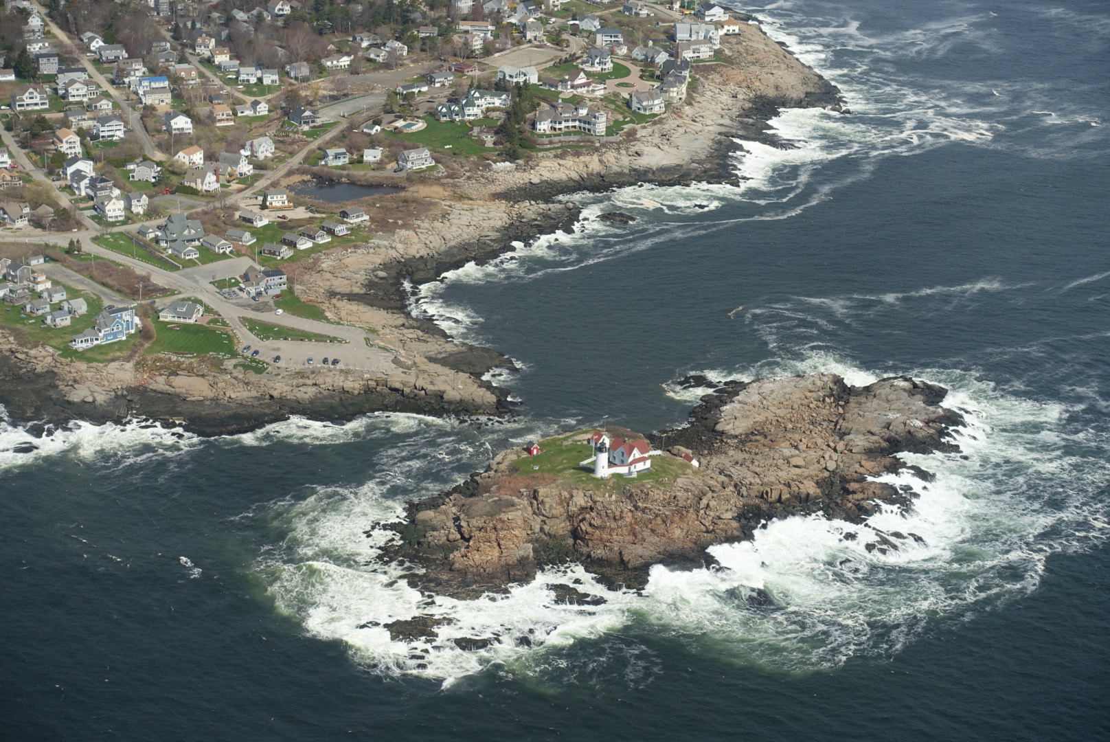  Southern coast of Maine - Nubble light from a plane 