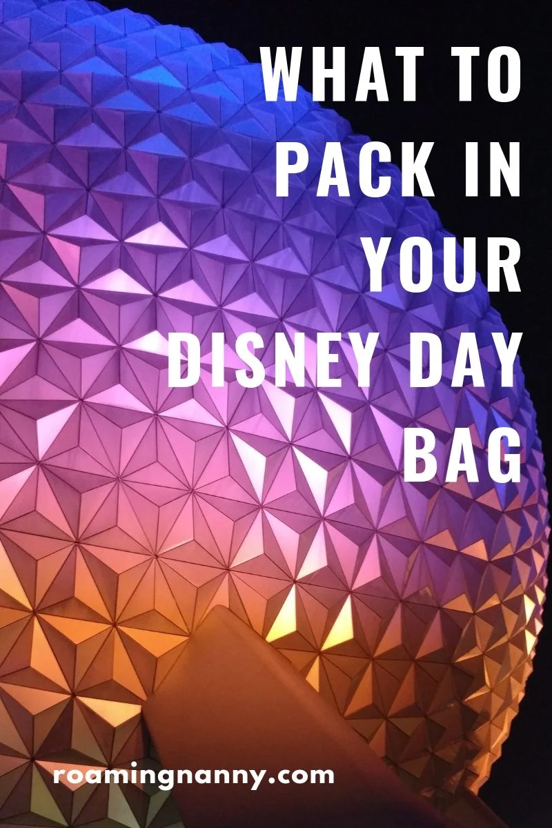  10 items to pack in your Disney day bag for the ultimate day at the Disney Parks. #disney #disneyparks #daybag #whattopackfordisney 