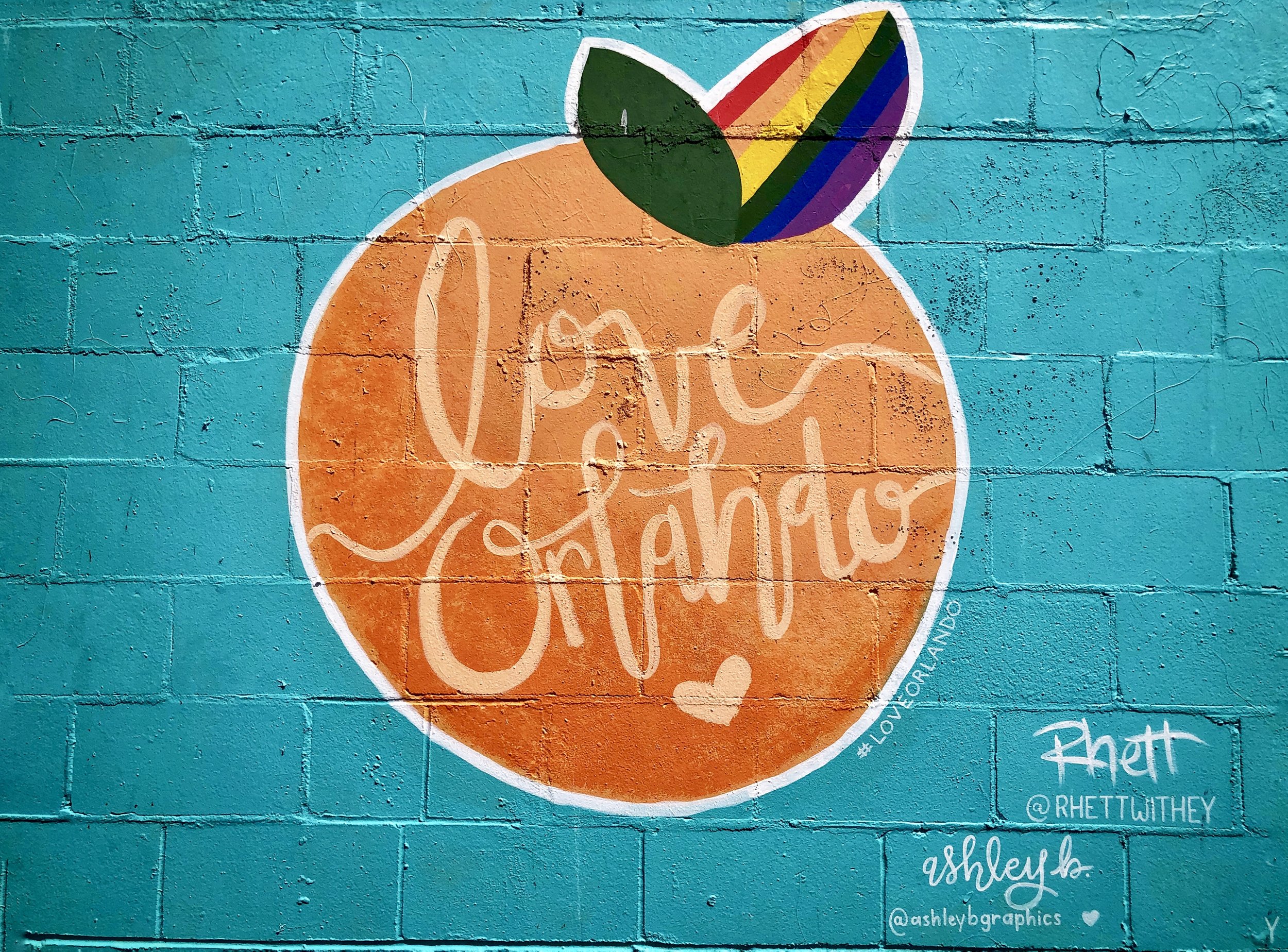 orange street art