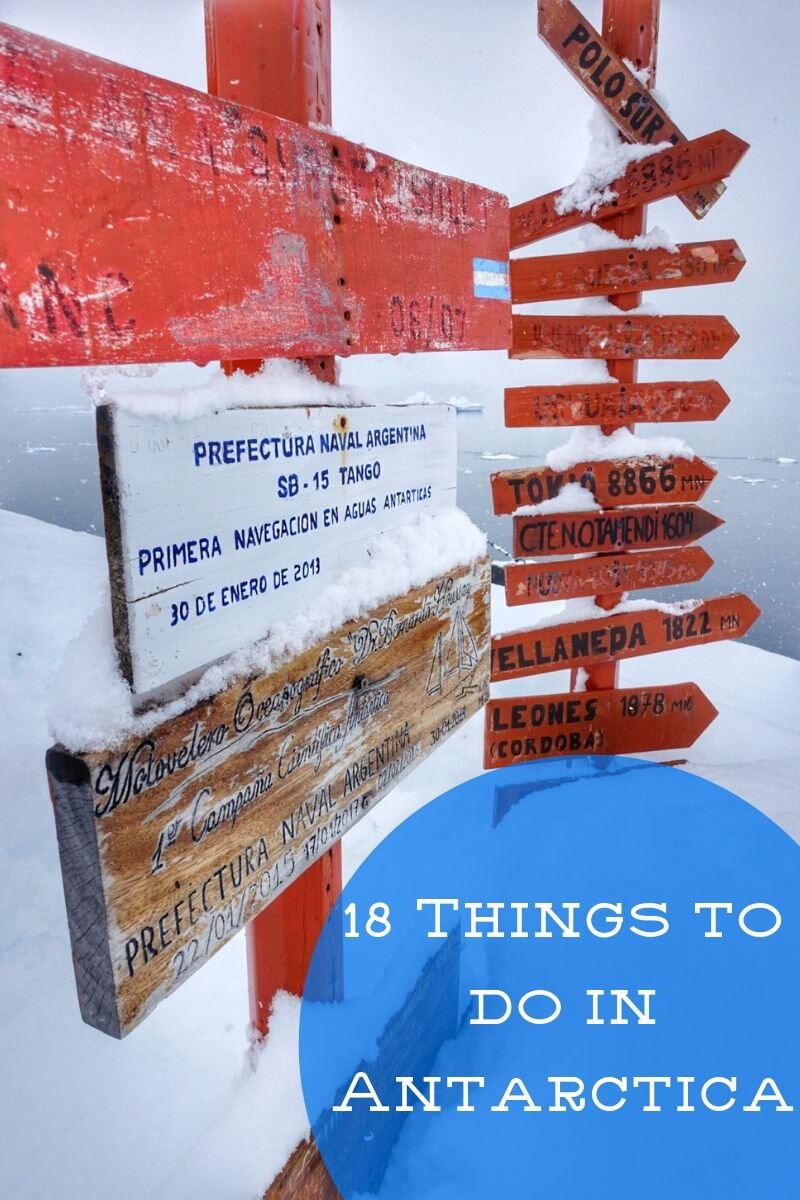 Antarctica is untouched, majestic and magical. While you might not think there is much to do there here are 18 things to see and explore on the 7th continent. #Antarctica #explore #travel #visitantarctica #7thcontinent 