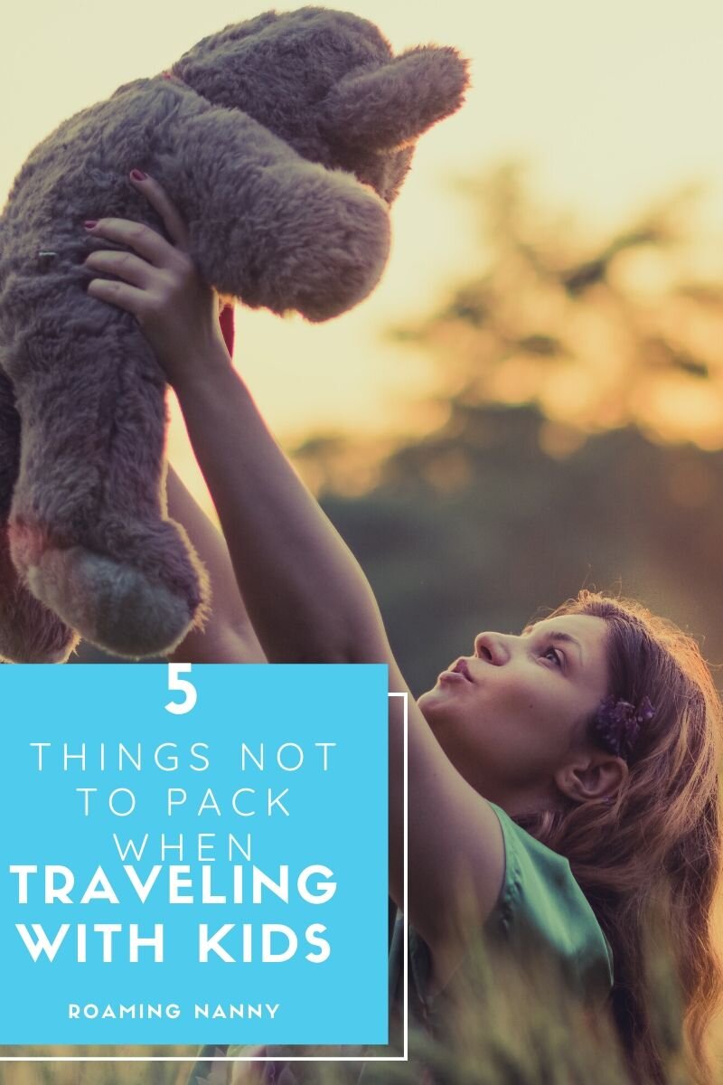  Over packing is an easy thing to do when traveling with kids, here are 5 things NOT to pack. #travelwithkids #kidsontheroad #travelkids #kidswhotravel #packingtips #whatnottopack 