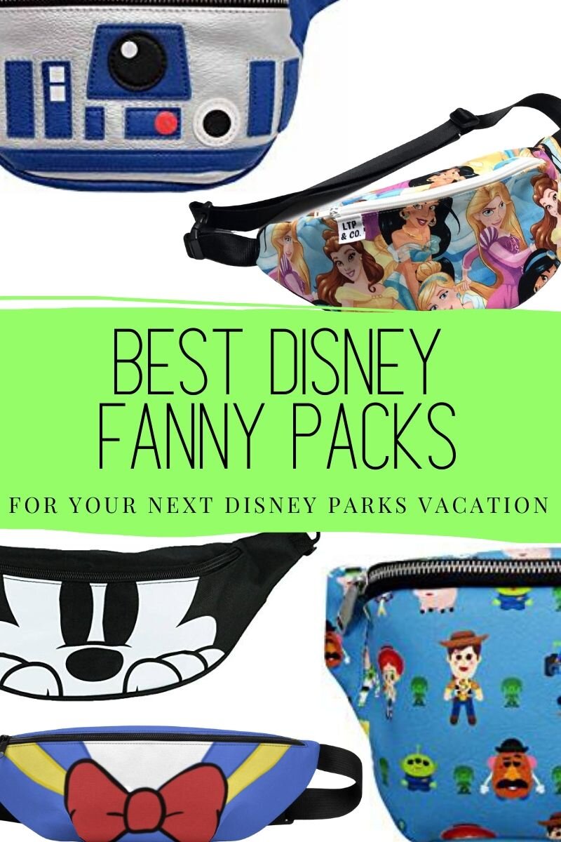 Fanny packs are great for theme parks! Check out these awesome Disney fanny packs for your next Disney Parks vacation. #disney #wdw #disneyland #disneyfannypack #fannypack 