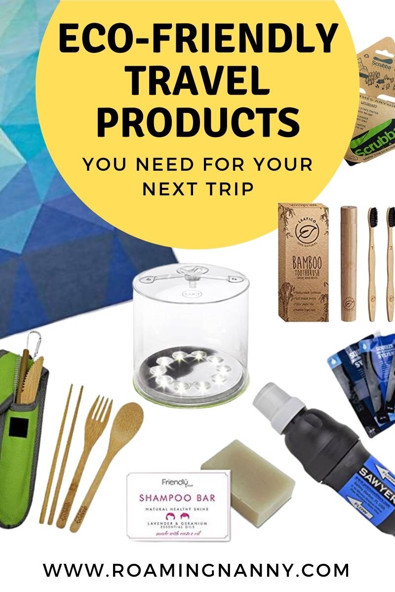  Within the last few years, since I’ve been traveling more, I’ve been trying to travel more sustainably. One of the pathways to sustainable travel is to replace disposable products and find others that are made from recycled materials. Here are some of my favorite eco-friendly travel products. #ecofriendly #sustainabletravel #environmentallyfriendlyproducts #ecofriendlytravelproducts 