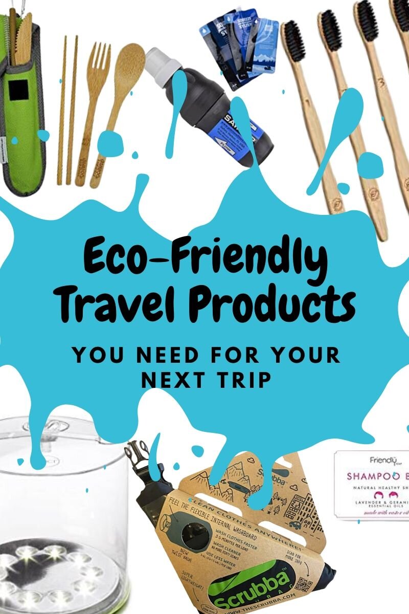 Within the last few years, since I’ve been traveling more, I’ve been trying to travel more sustainably. One of the pathways to sustainable travel is to replace disposable products and find others that are made from recycled materials. Here are some of my favorite eco-friendly travel products. #ecofriendly #sustainabletravel #environmentallyfriendlyproducts #ecofriendlytravelproducts