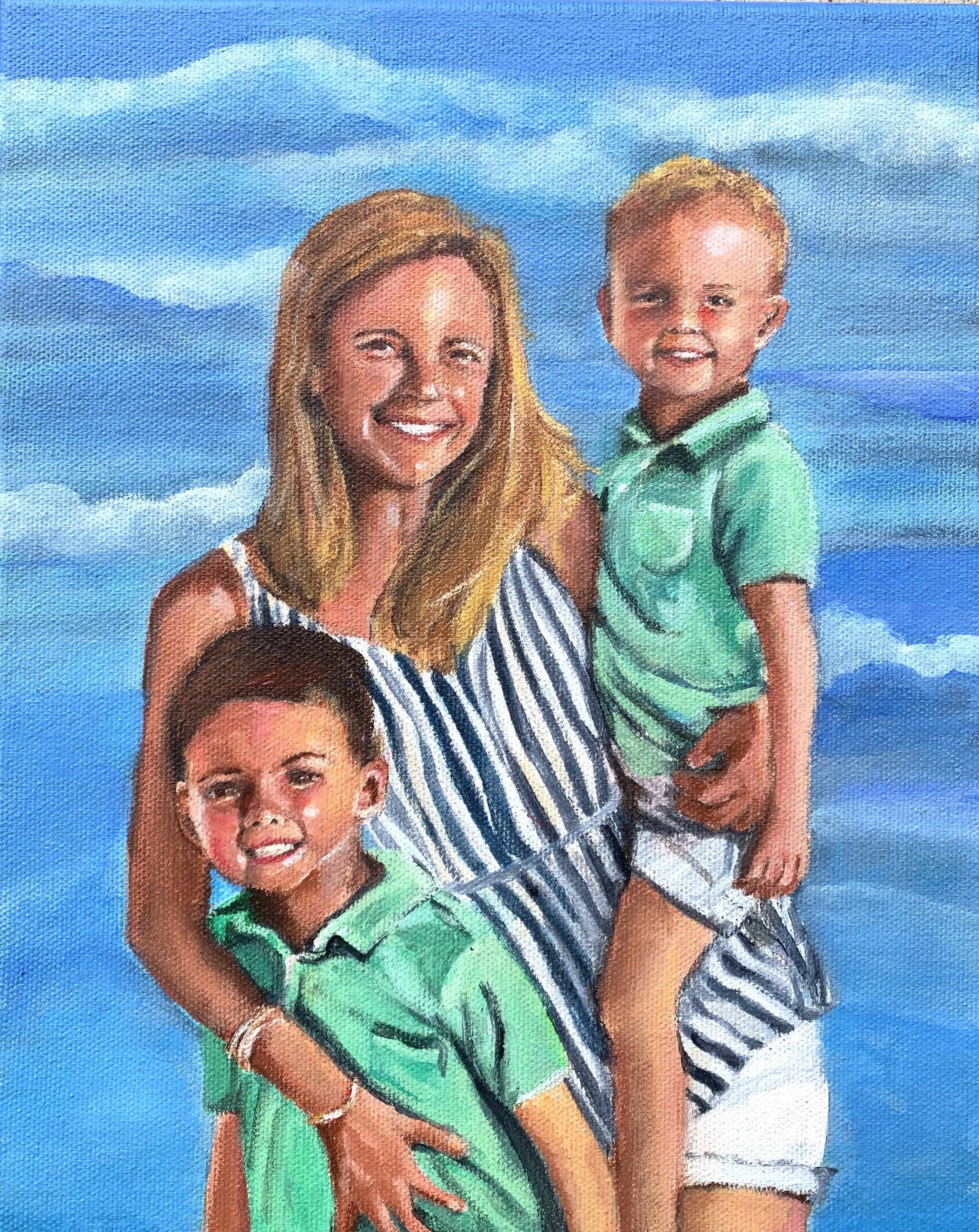 Best Nanny 8x10" on  thin canvas with integrated sides
