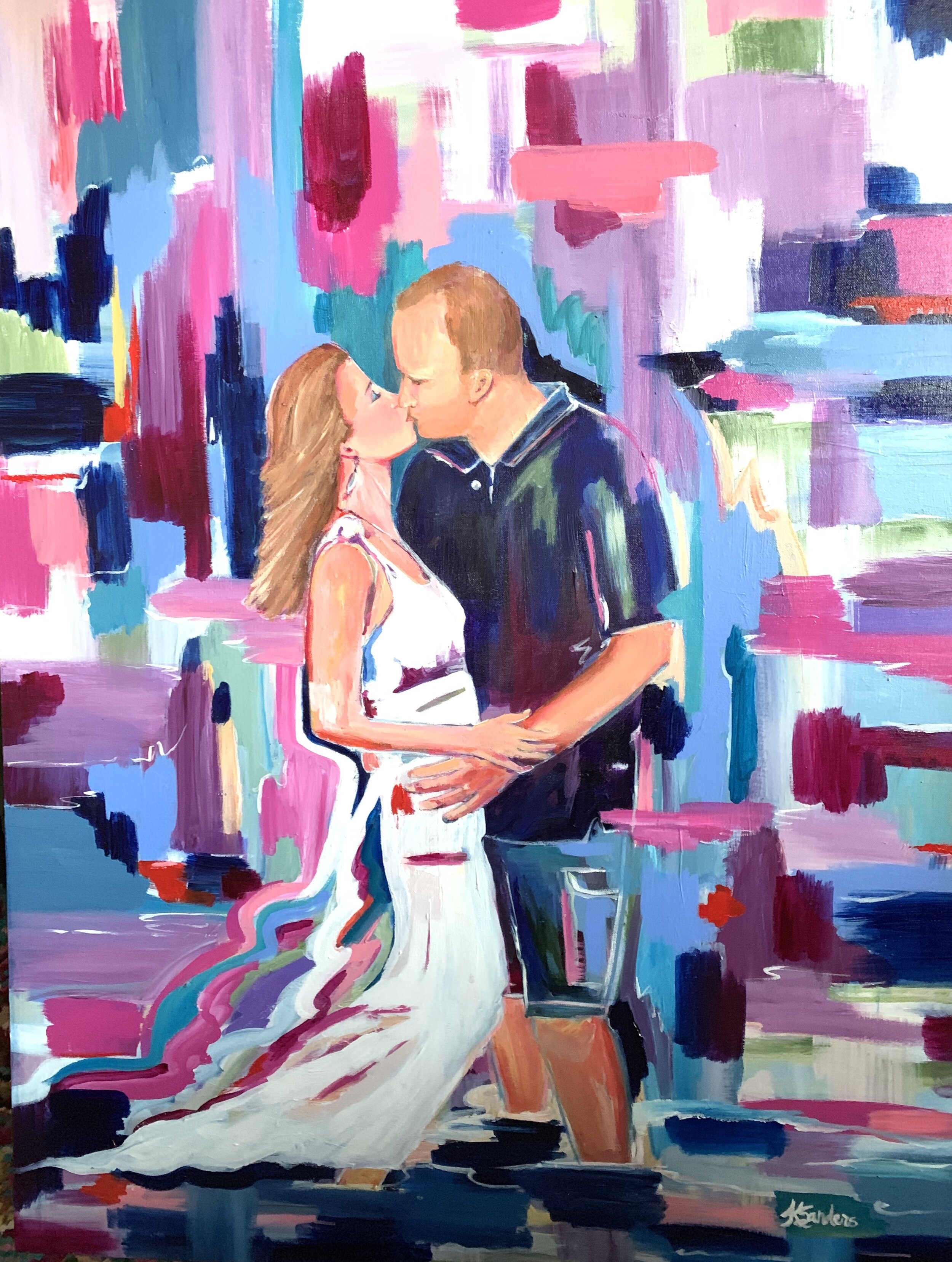 The Kiss 30x40" on canvas