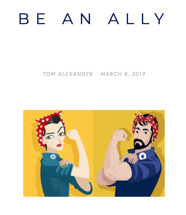 Being a male ally for women at work is something we can all do, starting immediately and lasting forever. Check out this piece today. https://www.holisticindex.com/blog/2019/3/8/be-an-ally