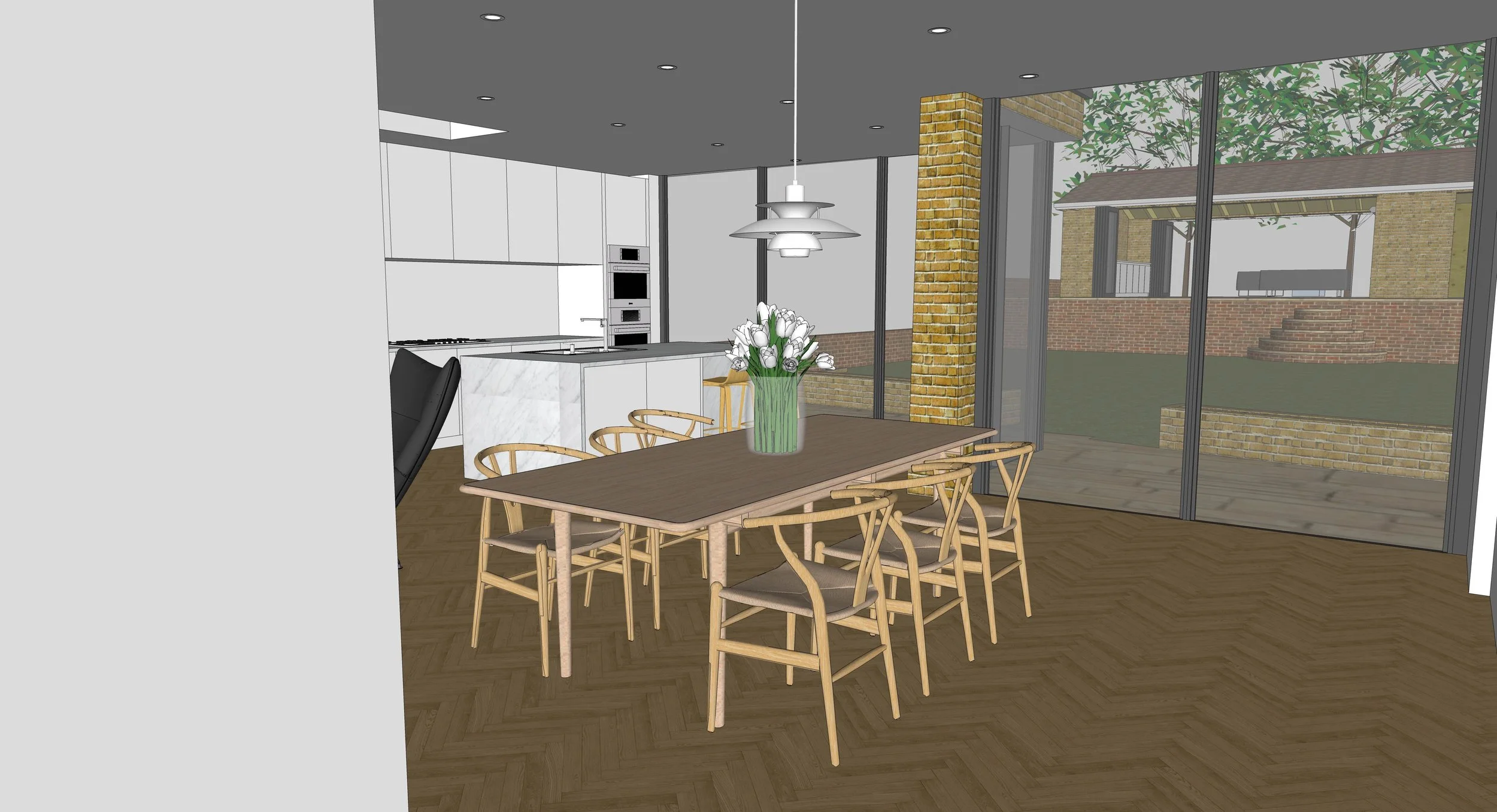 3D view to expose brick corner