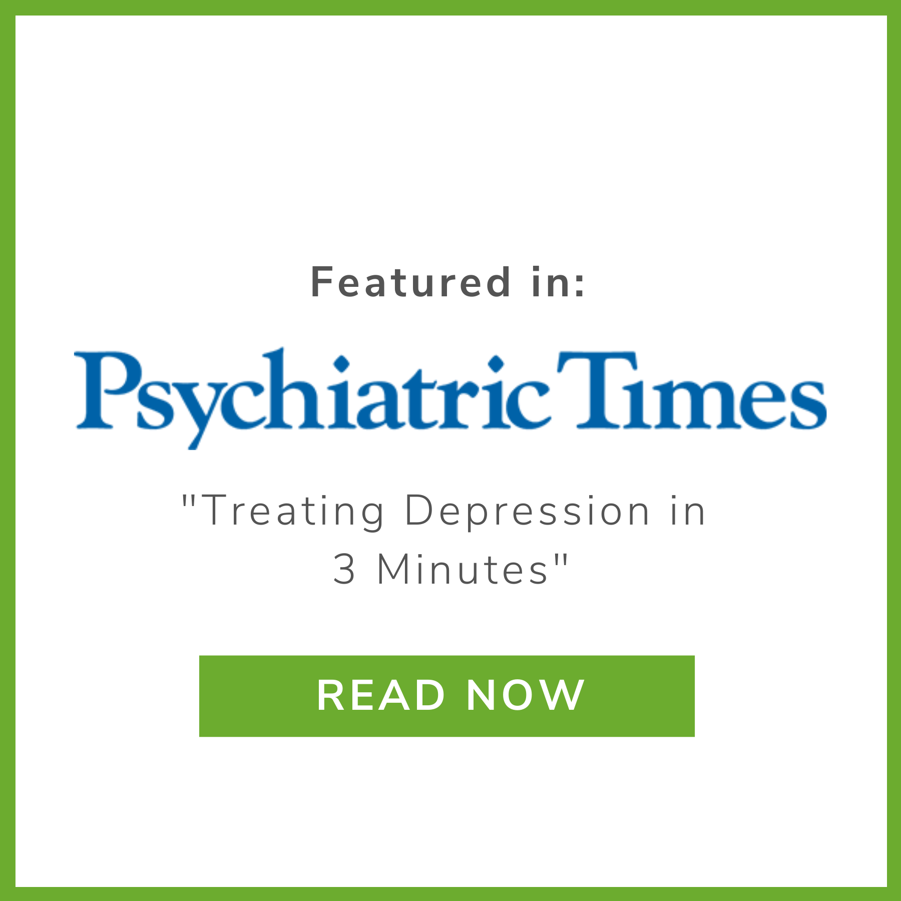 Featured In Psychiatric Times
