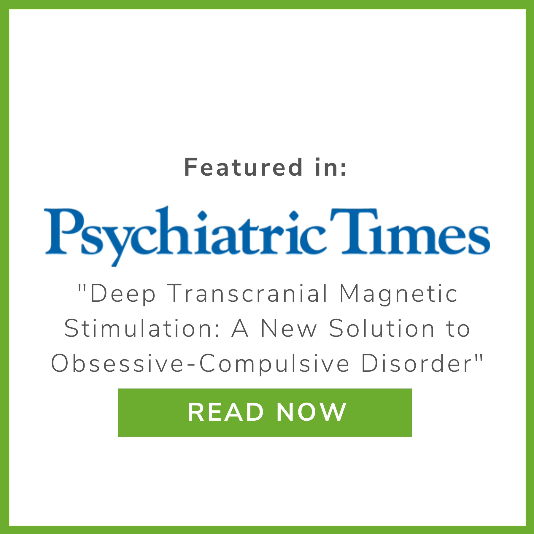 Featured In Psychiatric Times