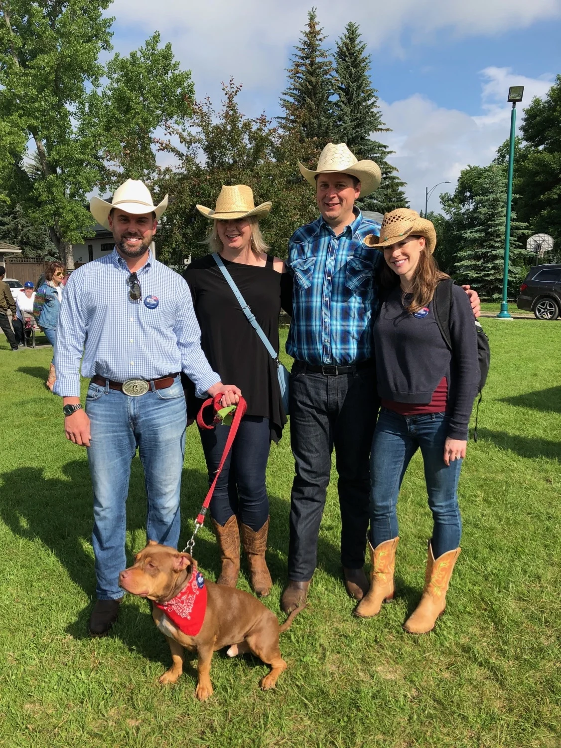 After the Chinook Mall, Andrew Scheer accompanied me to the neighbourhood Stampede event in Mayfair Bel-Aire.