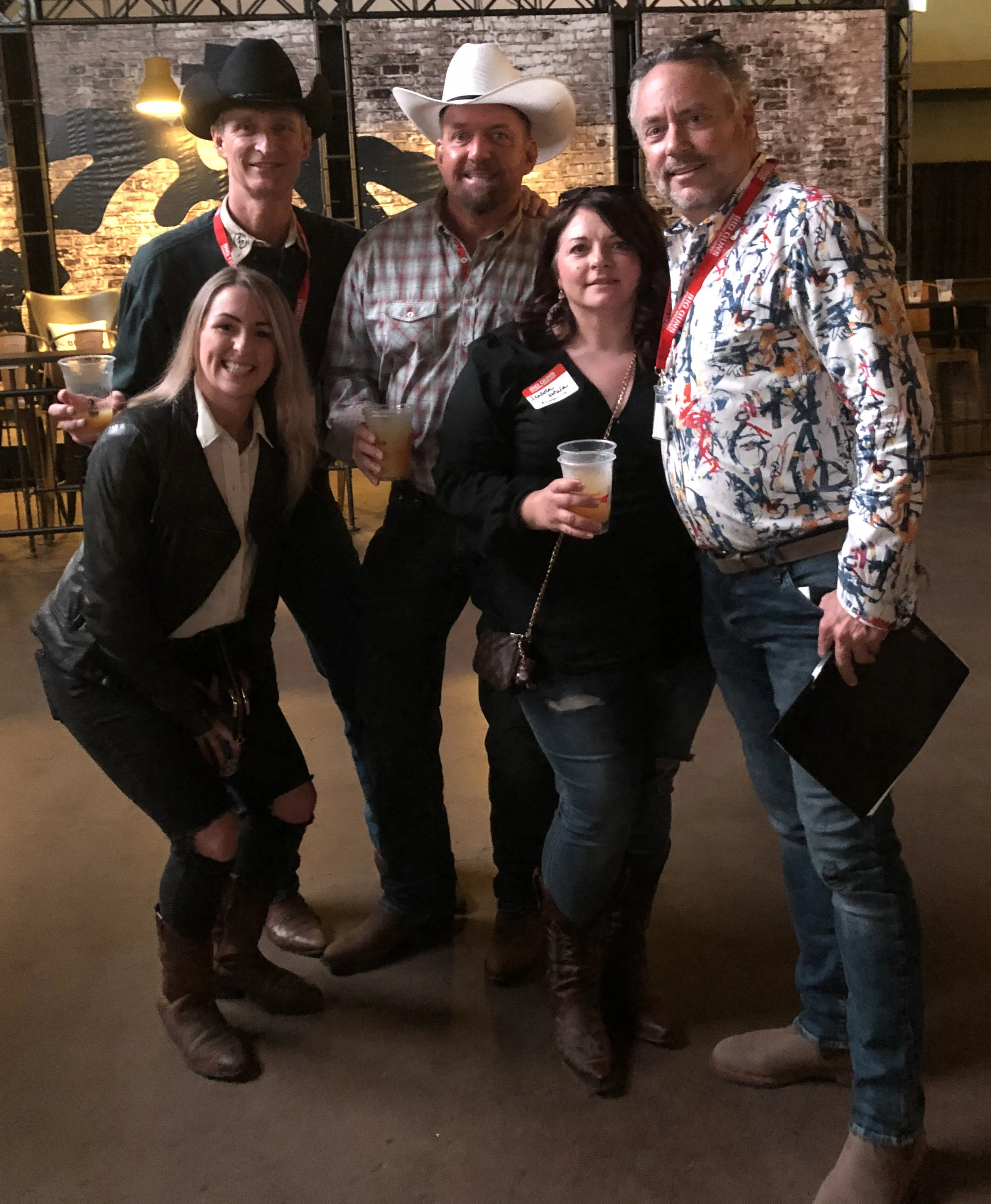 After the speech - time to relax with friends at the Big Gun breakfast.