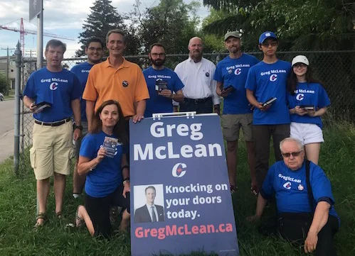 The team was out doorknocking Monday July 22 on a glorious summer’s evening in Marda Loop.