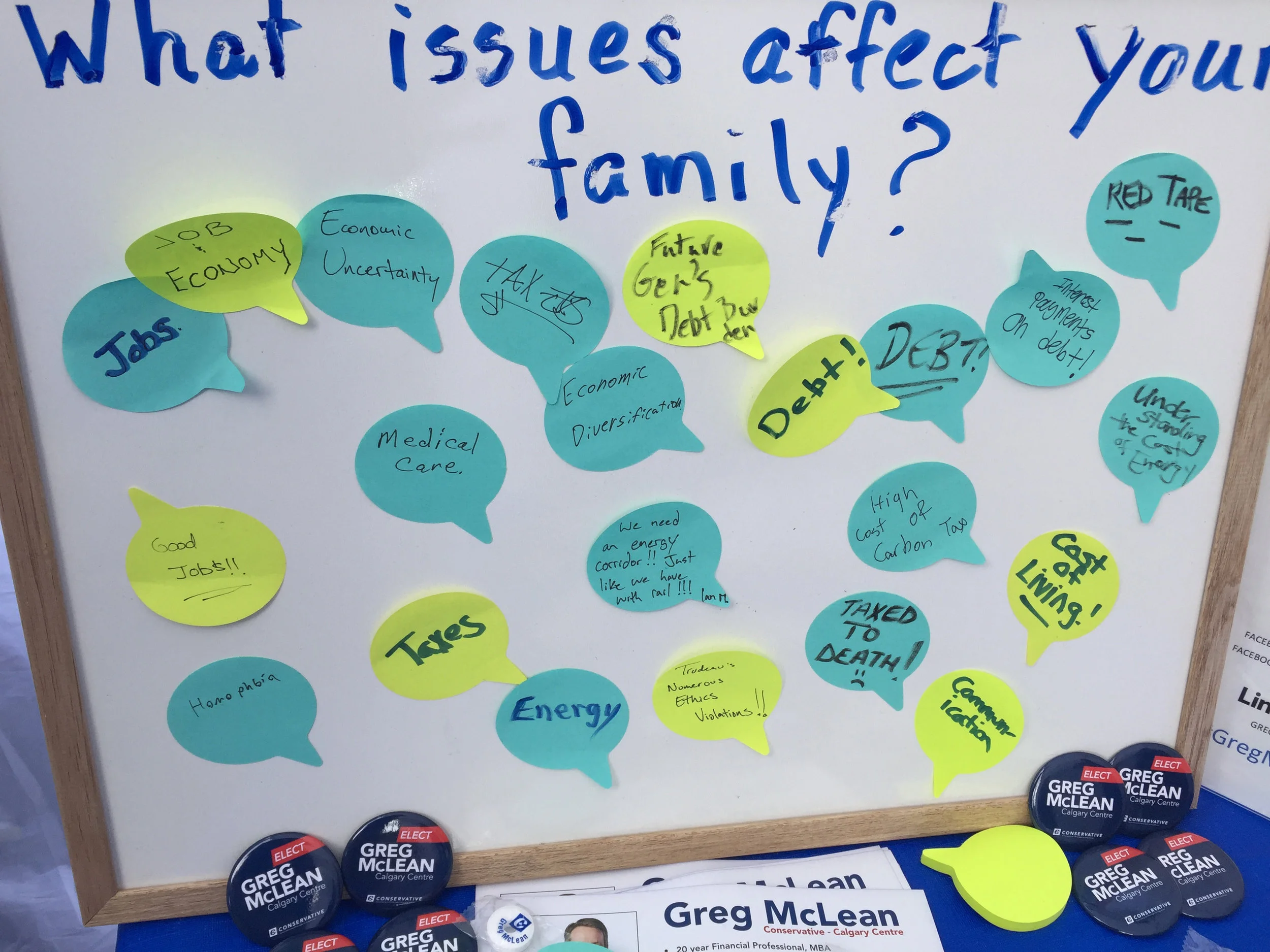 We asked visitors what most concerns them about government/politics these days. Pretty clear what people are worried about.