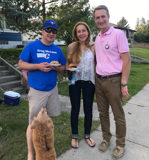 The burgers were great. And the dog clearly wanted to try one for himself!