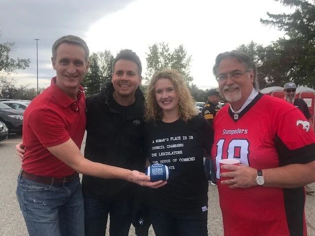 We took a break from doorknocking to go tailgating at the Stamps game.