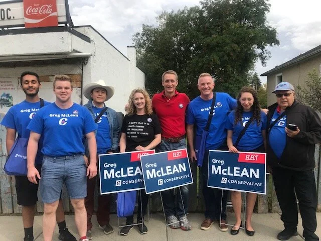 The team knocked on doors in Killarney in the morning and finished up in Ramsay after the tailgating. We really rocked Ramsay!