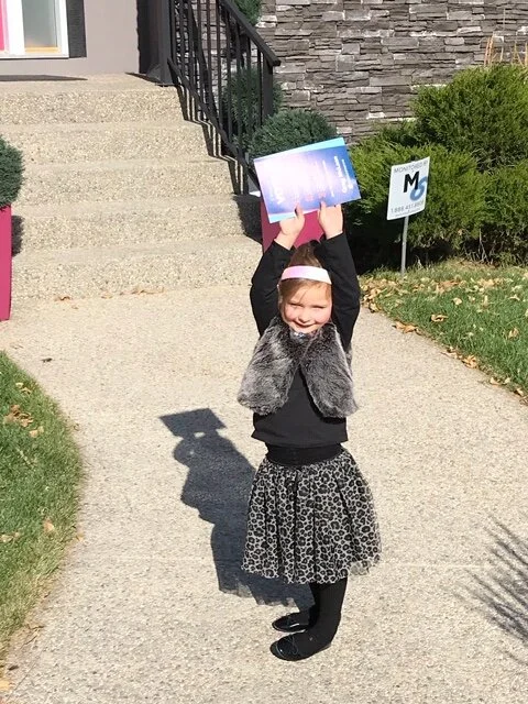 One of my youngest volunteers was proud to complete her flyer delivery route this week. Thanks to mom Lynda for the picture. Happy Thanksgiving everyone.