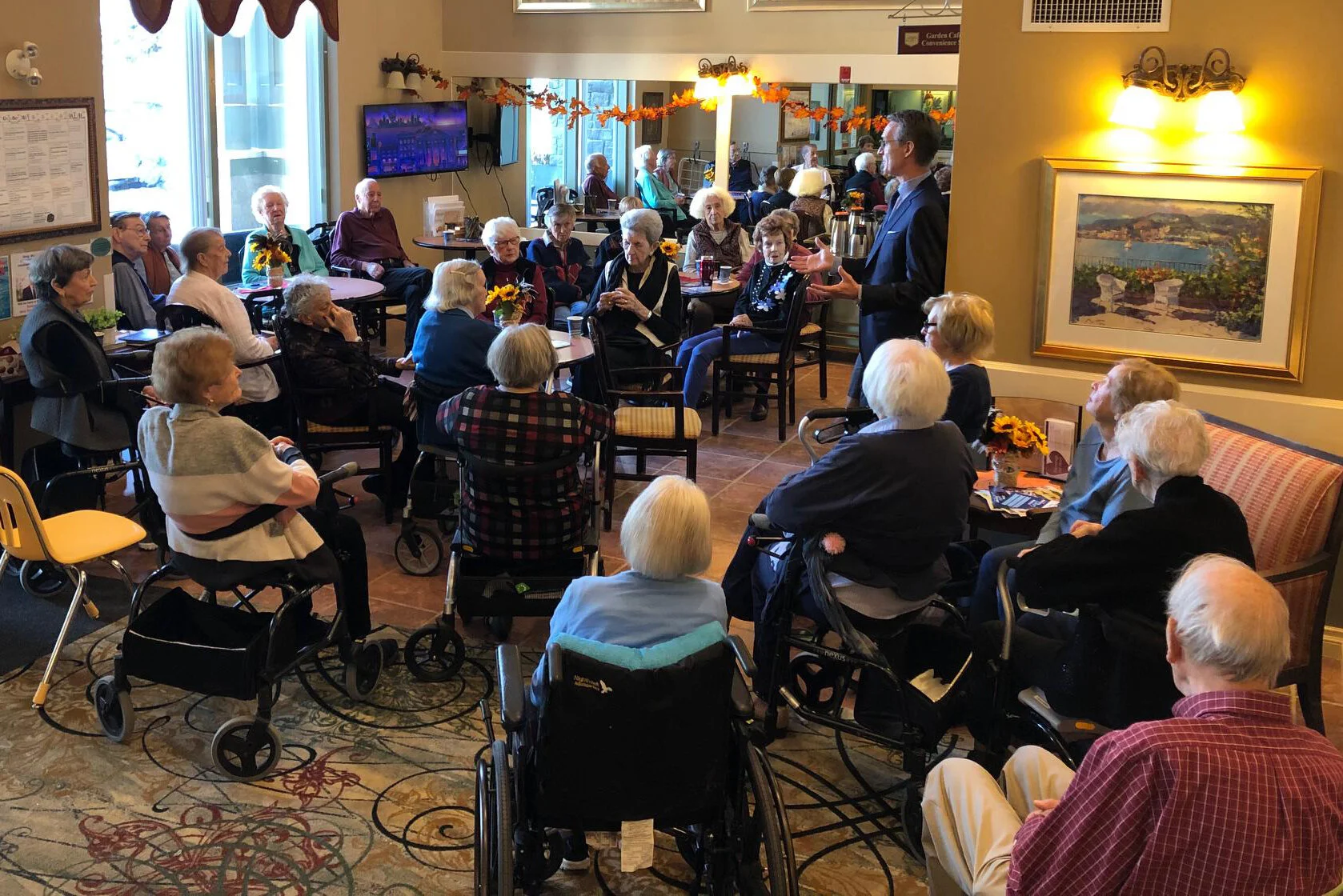 Last week I had the pleasure of talking to the residents of Amica Britannia. I have visited several seniors' residences in Calgary Centre so far, and have a few more to visit this week before the election.