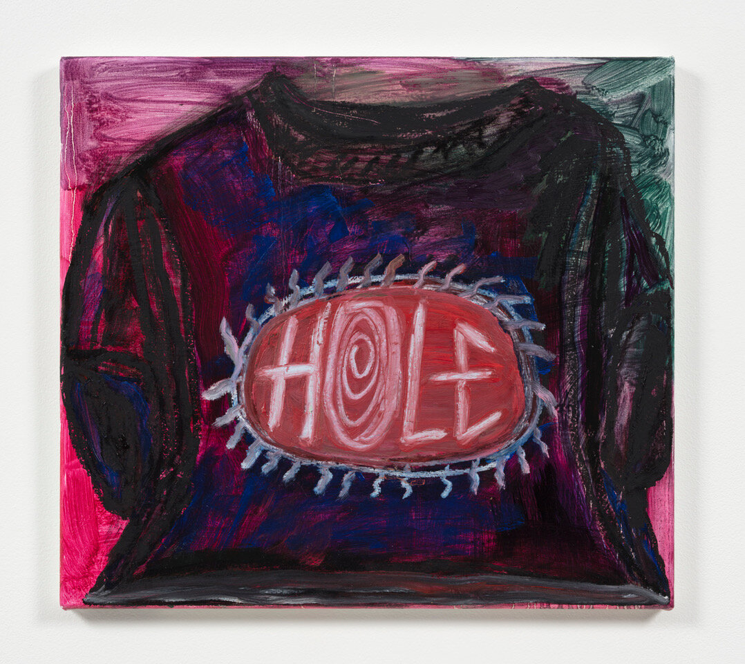 Hole T-Shirt (pink/green), 2019