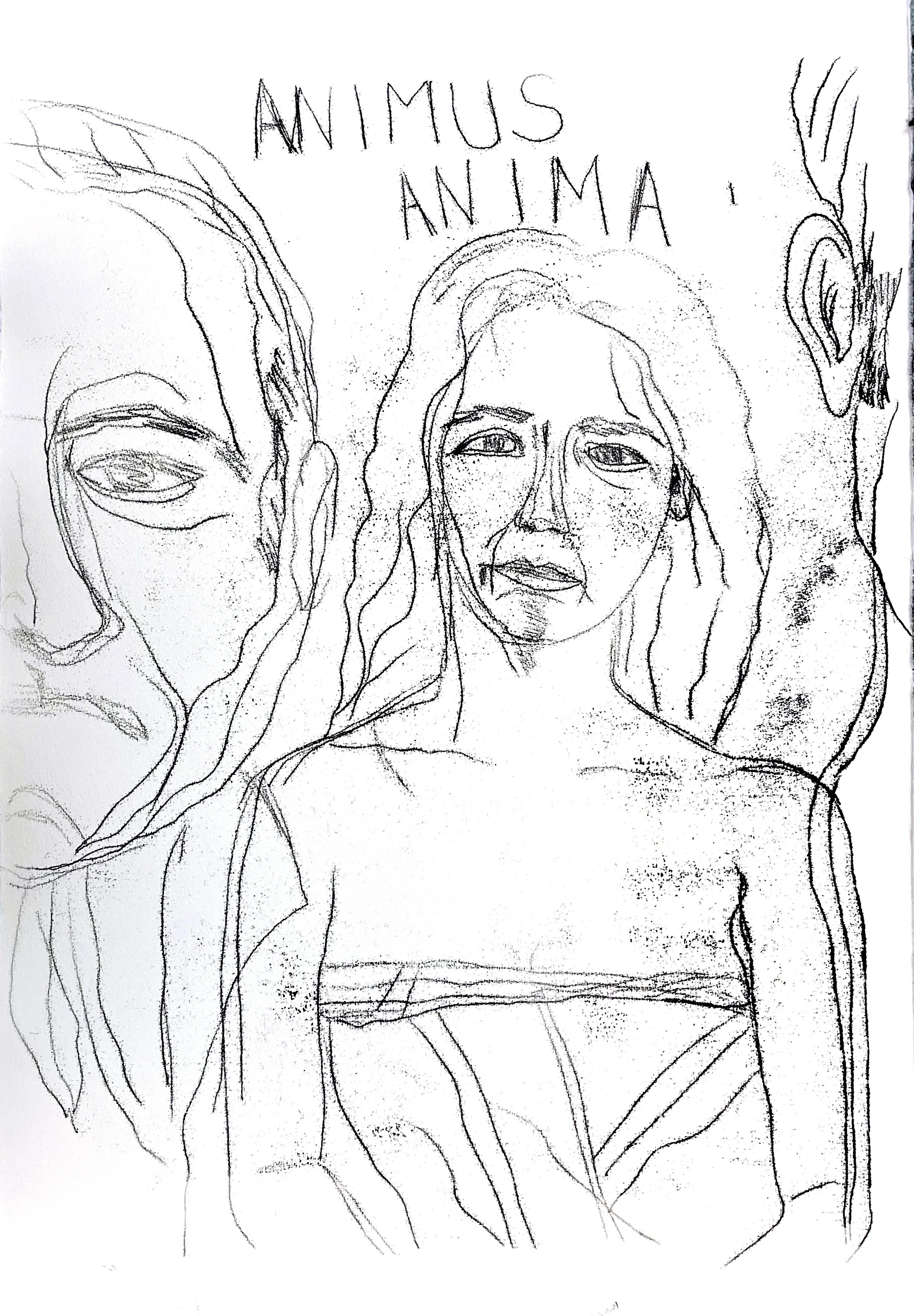 Trace monoprint on paper 22 x 15 inches