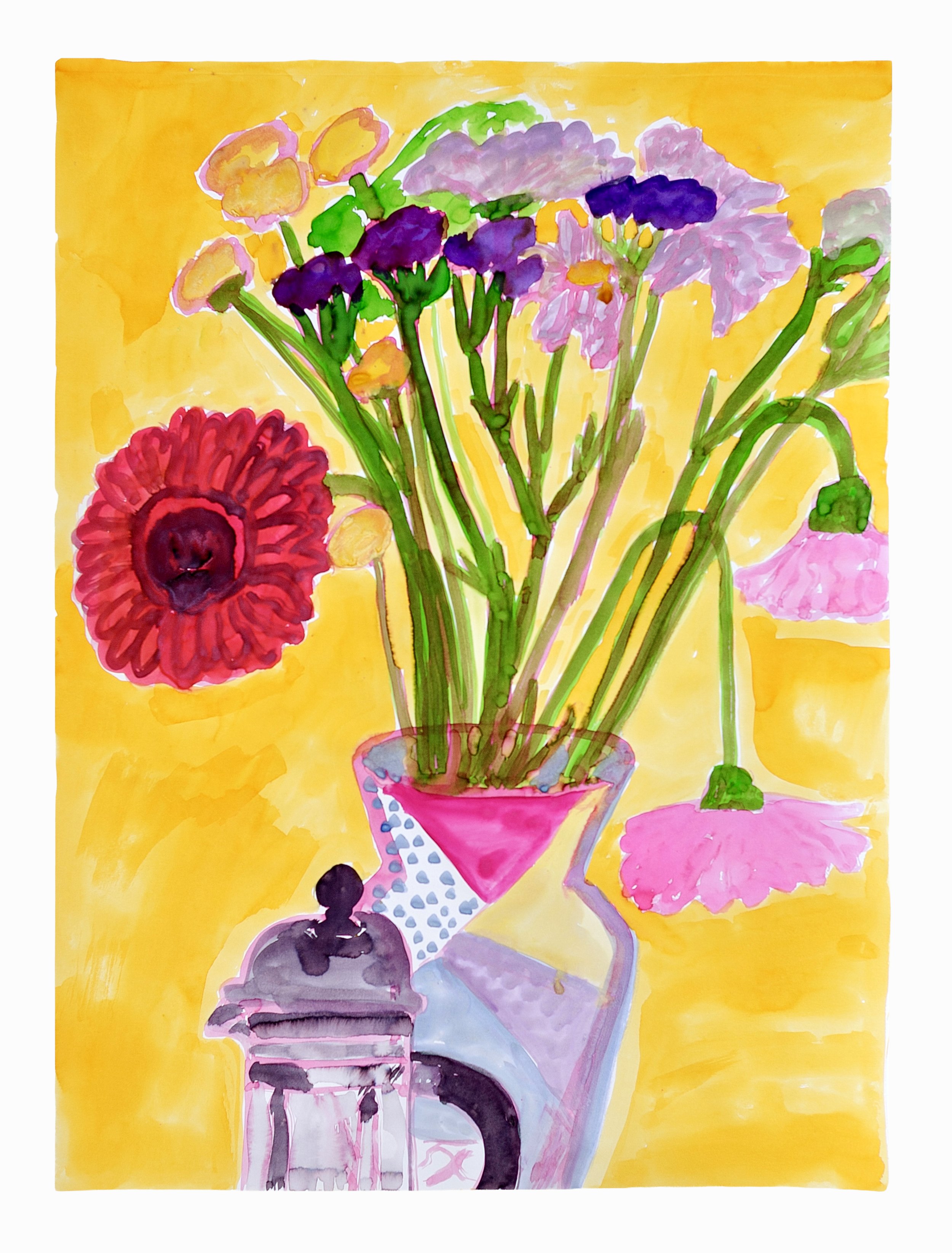 Mixed Flowers and French Press 2