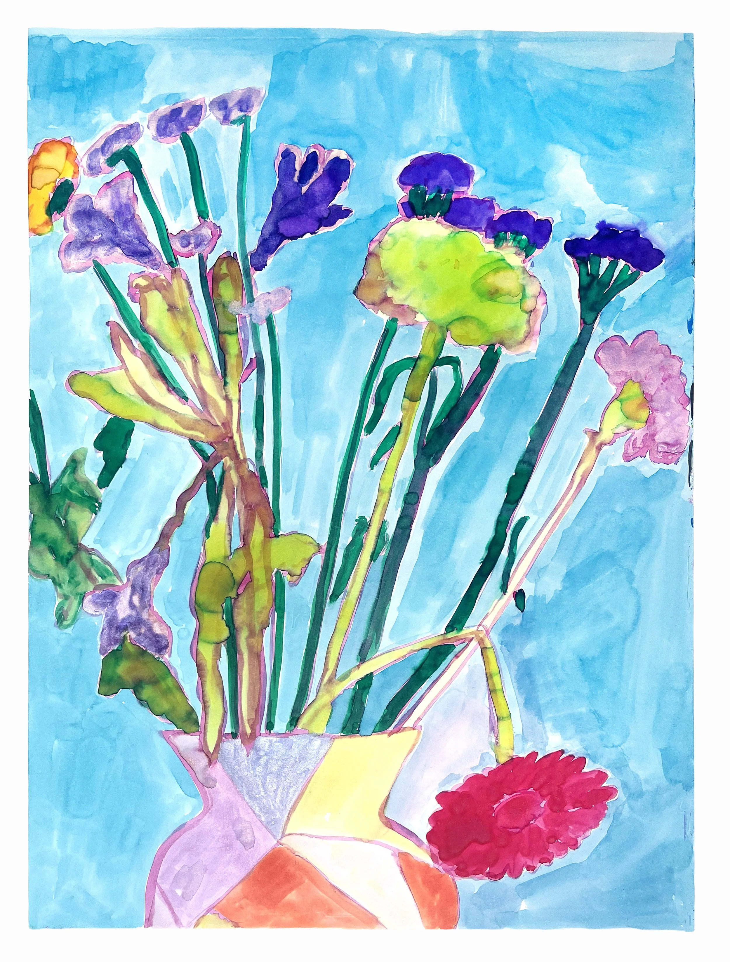 Bowing Red Flower 1