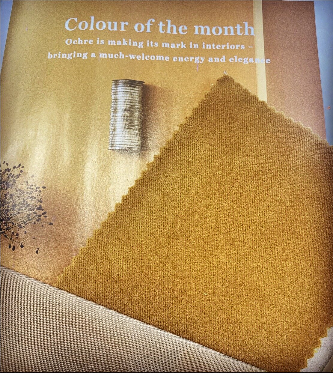 Ochre is the colour of the month for March 2023 🧡💛 According to @homesandgardensofficial with its richness, warmth and earthy quality, this colour is making its mark in interiors and soft furnishings. Ochre, buttery yellow and rich mustard goes wel