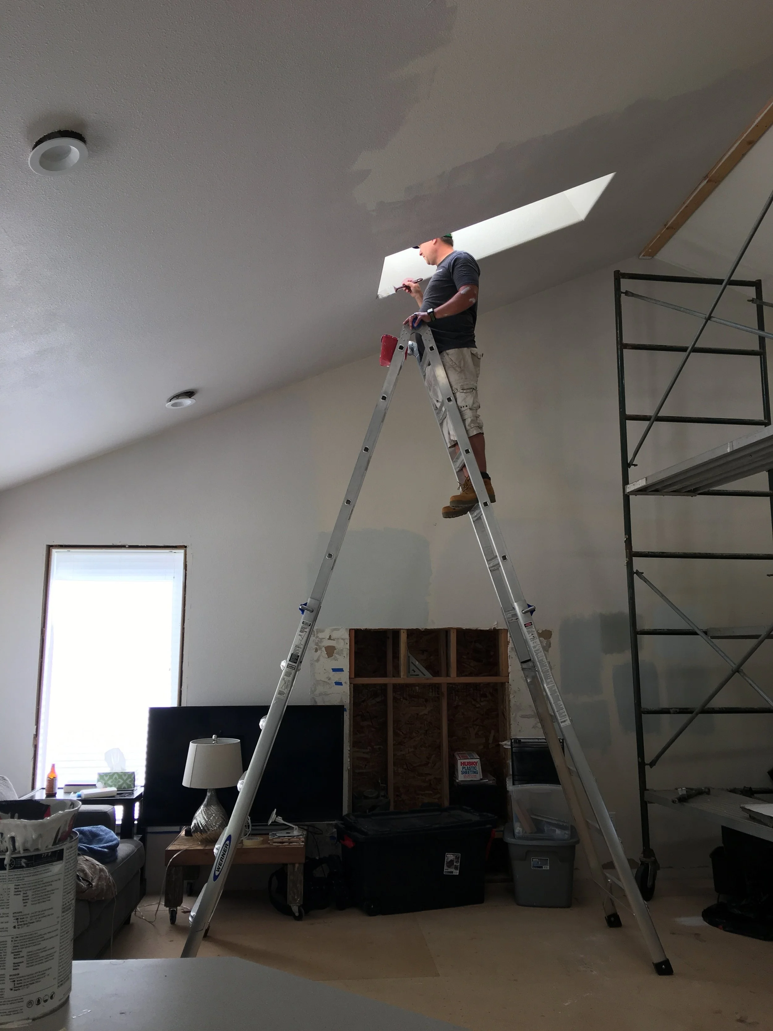 Painting Vaulted Ceilings Are The Absolute Worst Turquoise And