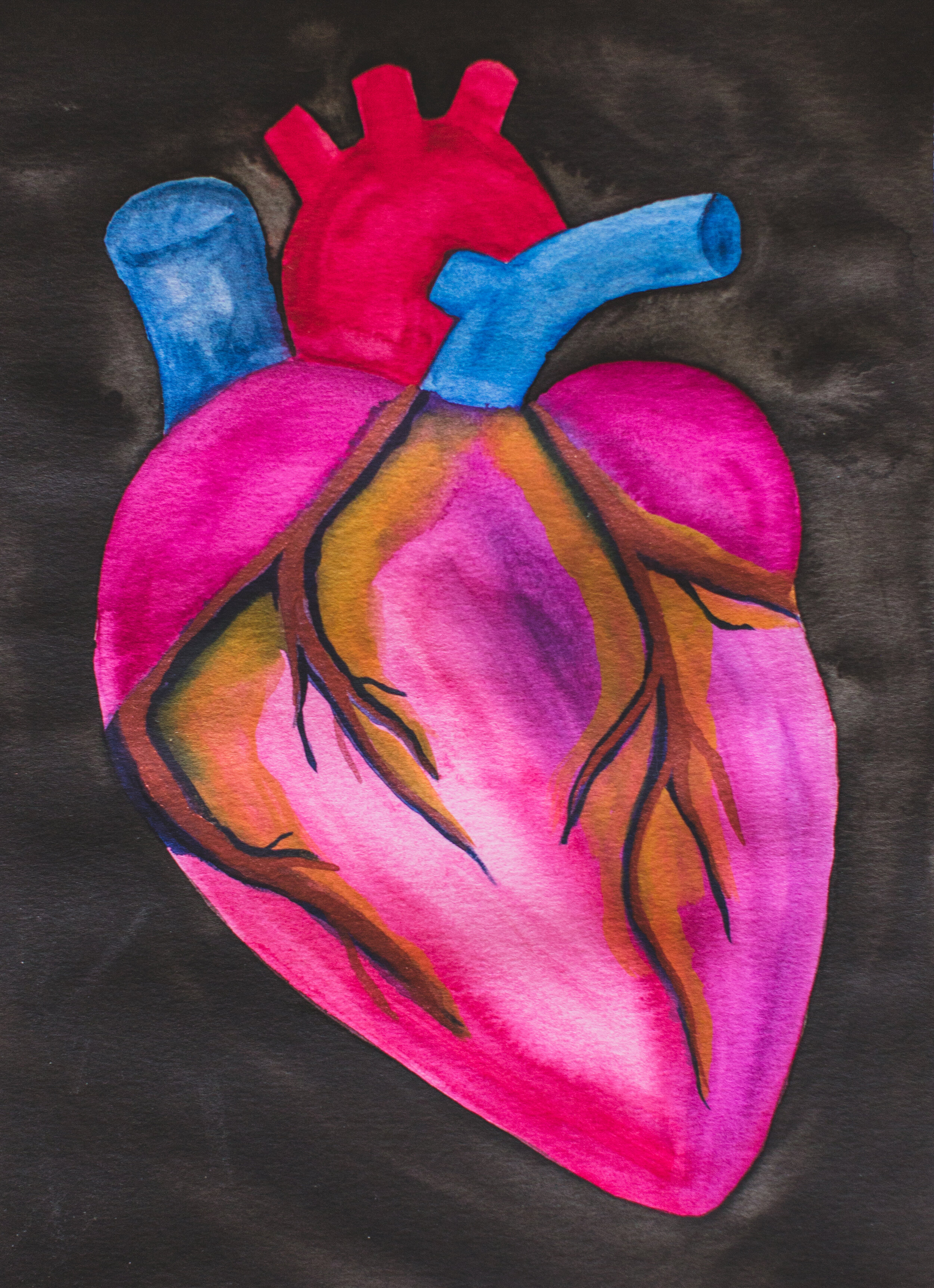Watercolor Heart Painting 