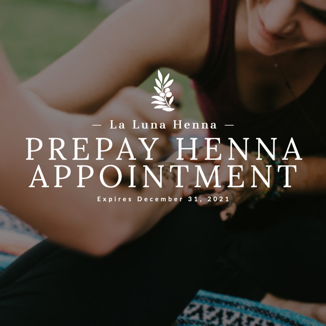Pre-Pay Henna Appointment 