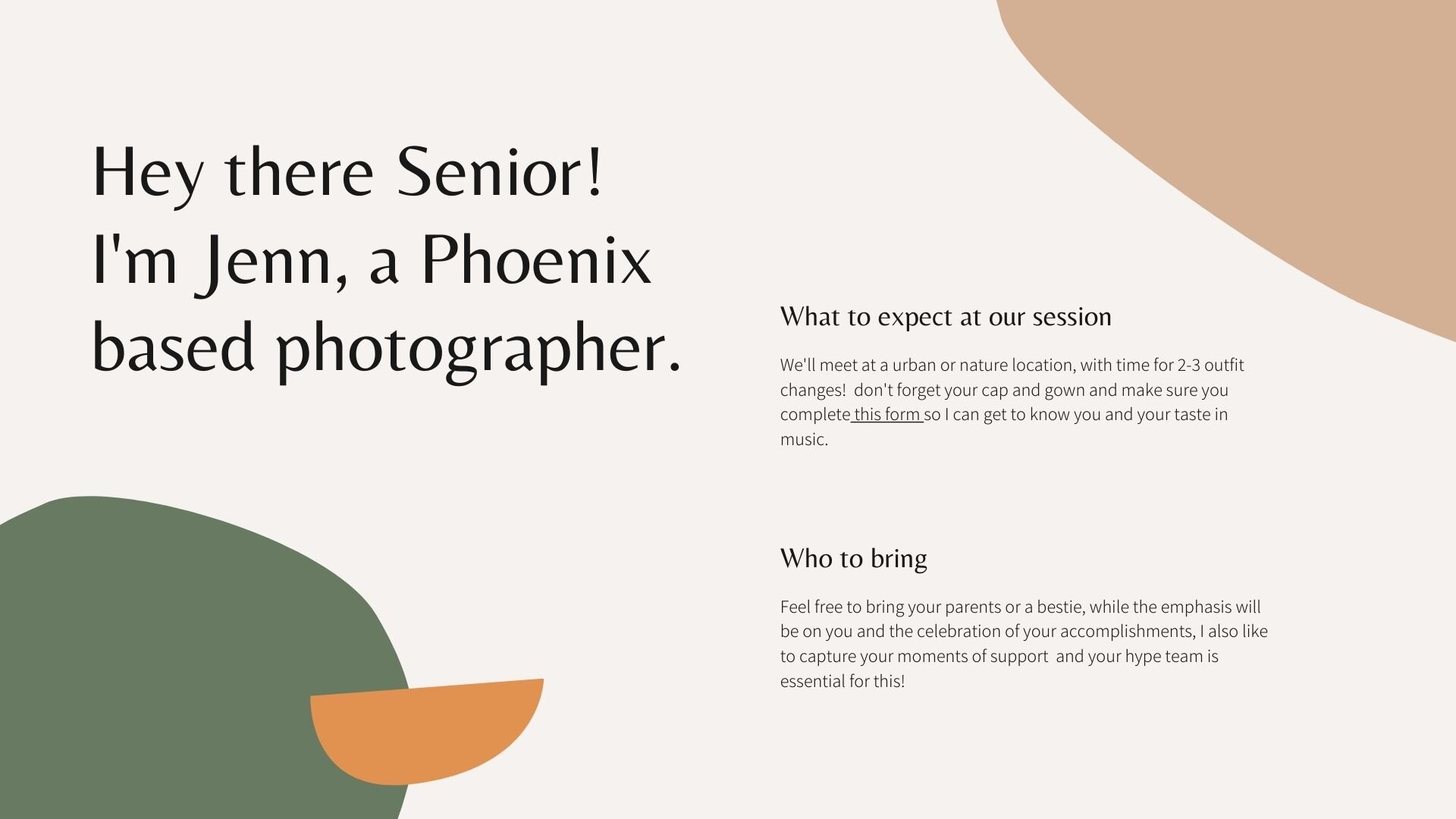 Senior Session Photoshoot Guide for Senior Graduation Photo Session with the Best Senior Photos Photographer in Phoenix; Jennifer Lind Schutsky.
