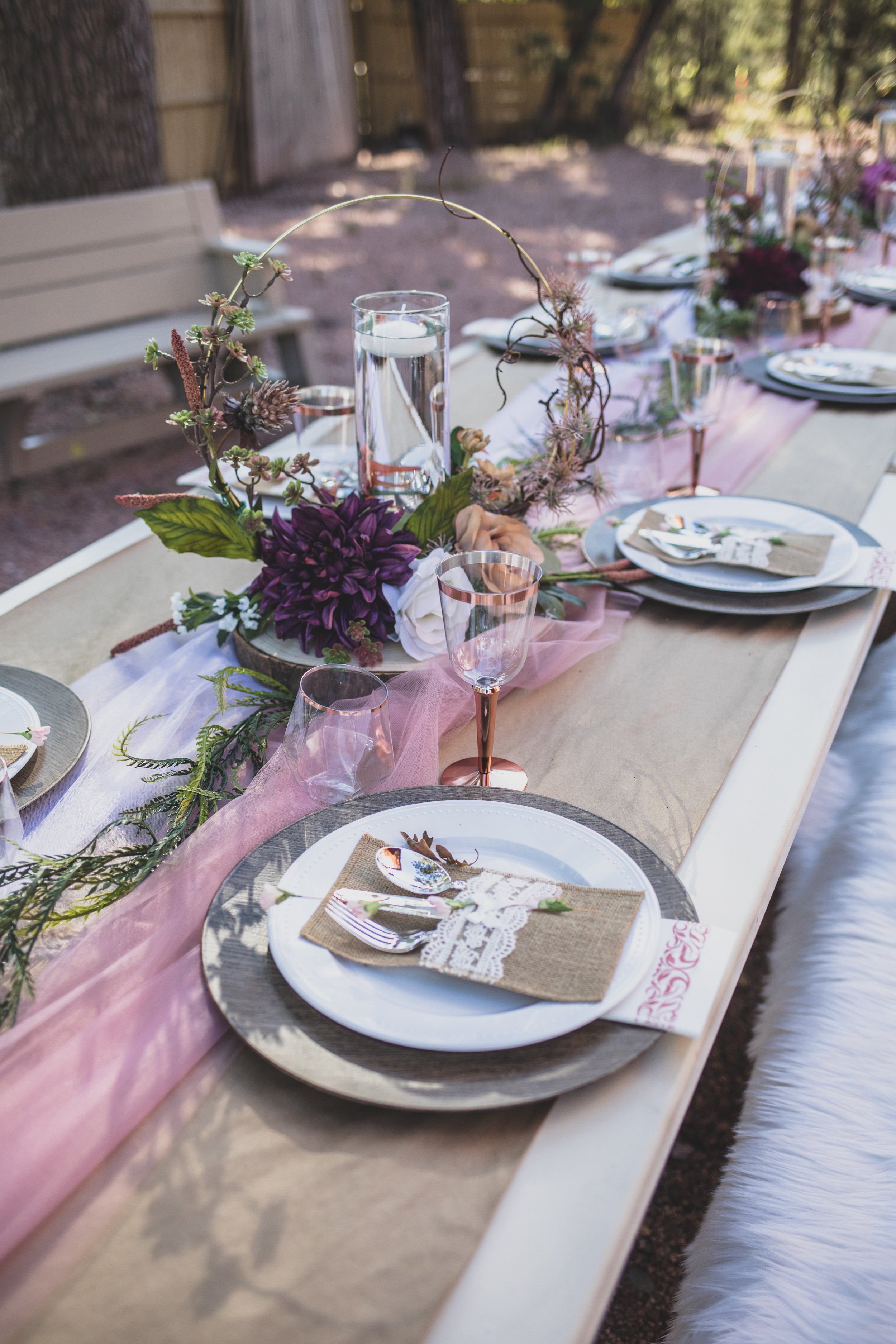  Reception Details at Northern Arizona Rim Elopement by Arizona Destination Photographer Jennifer Lind Schutsky 