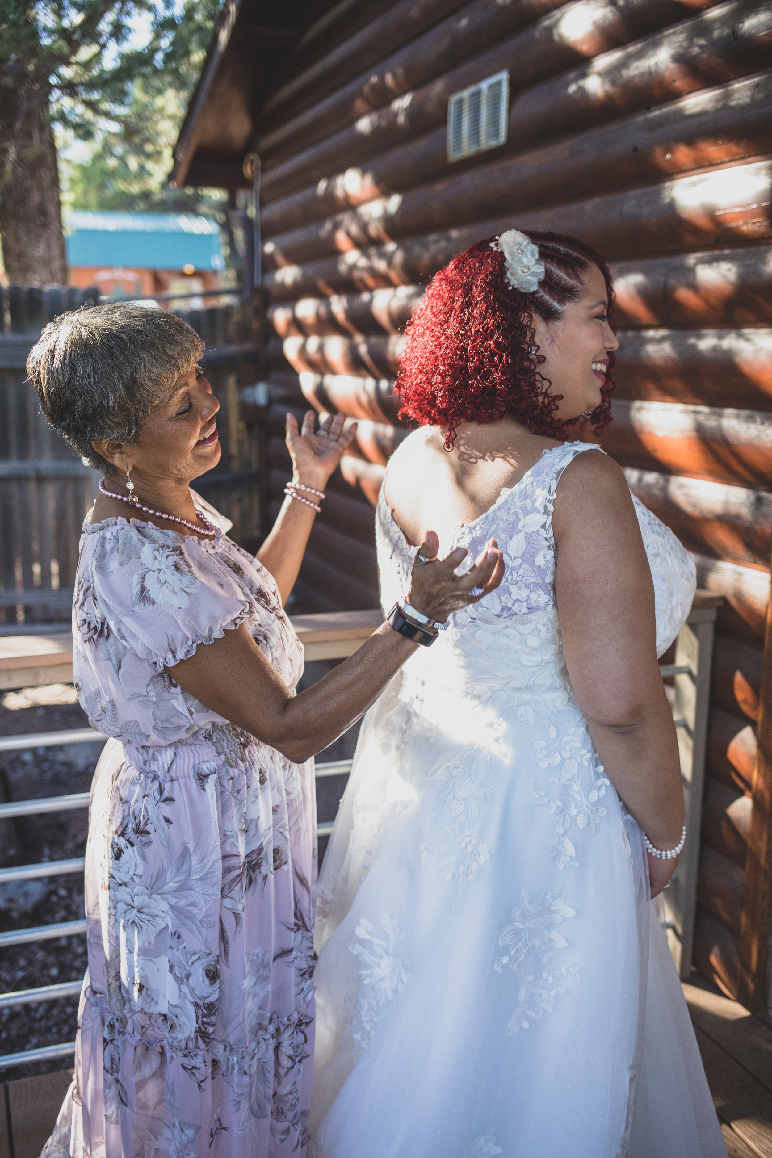  Bride getting ready at Northern Arizona Rim Elopement by Arizona Destination Photographer Jennifer Lind Schutsky 