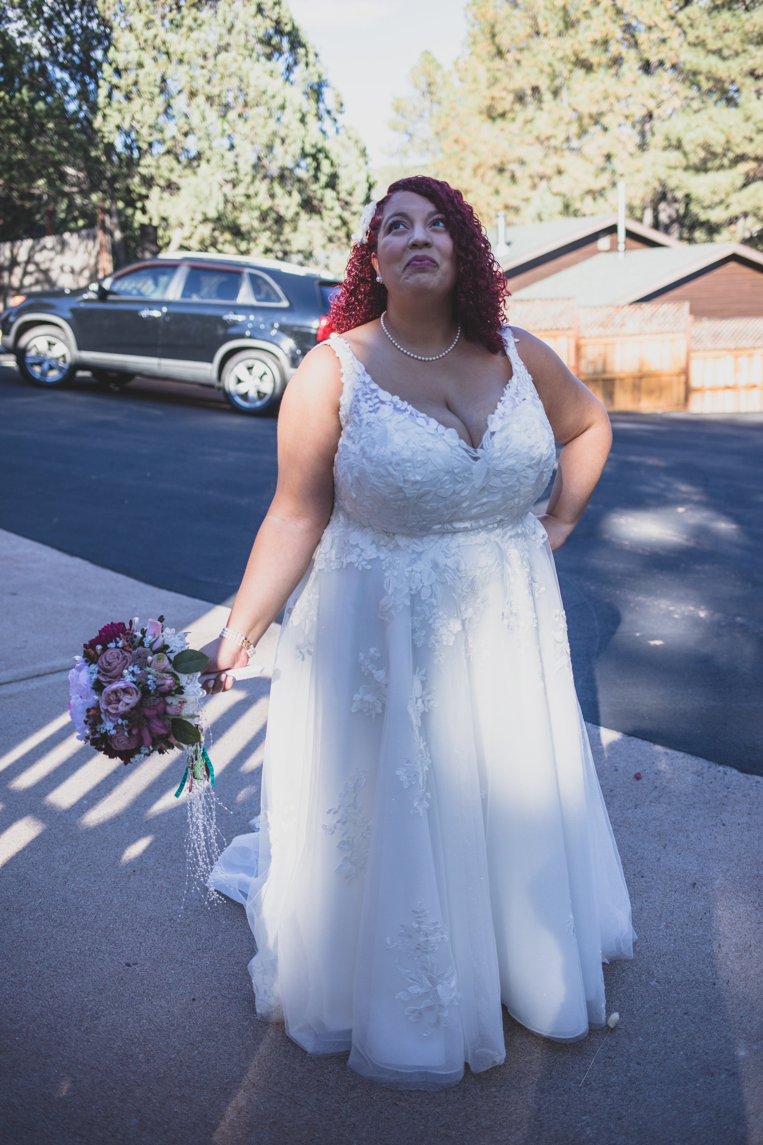  Bride at first look at Northern Arizona Rim Elopement by Arizona Destination Photographer Jennifer Lind Schutsky 