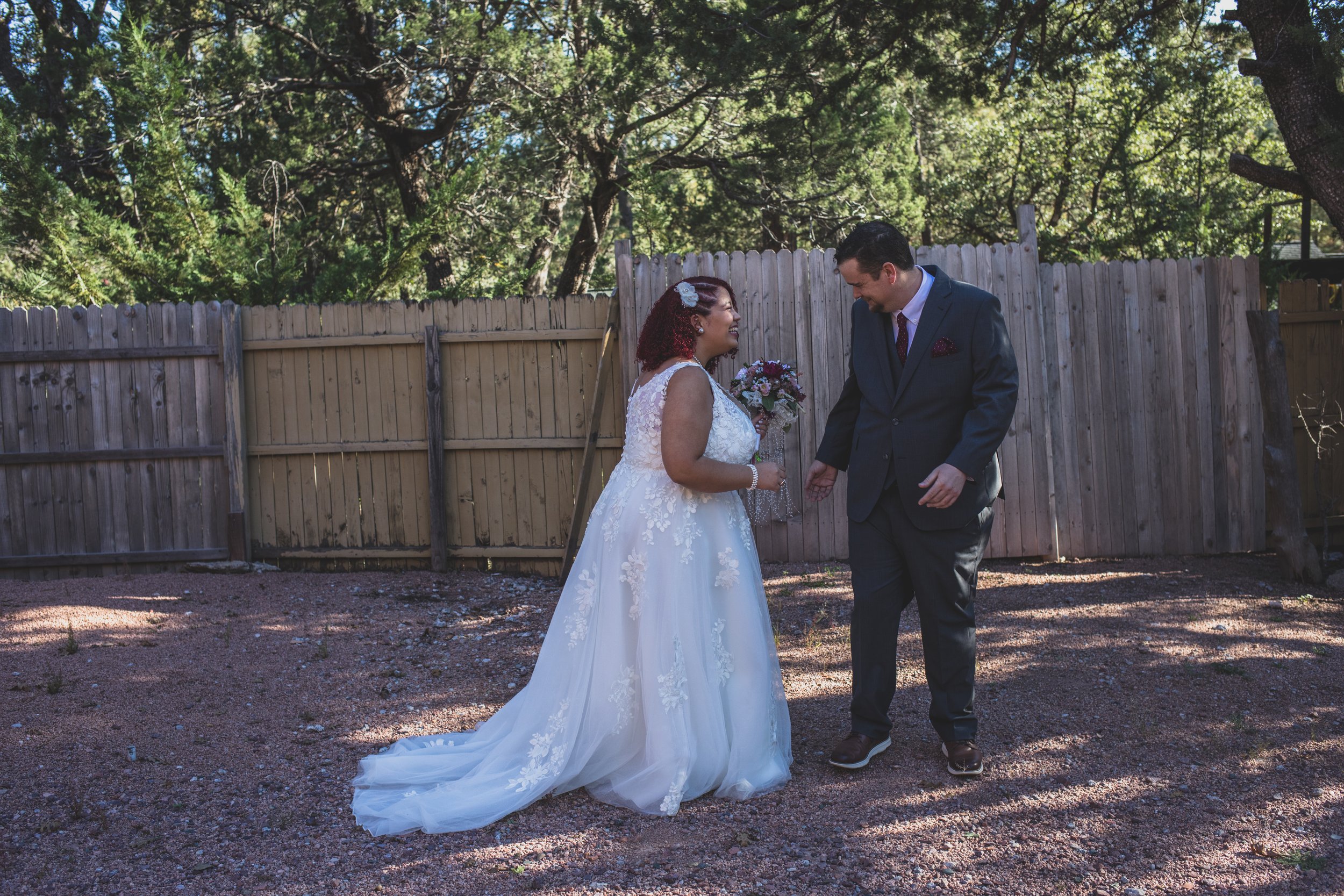  Bride at first look at Northern Arizona Rim Elopement by Arizona Destination Photographer Jennifer Lind Schutsky 