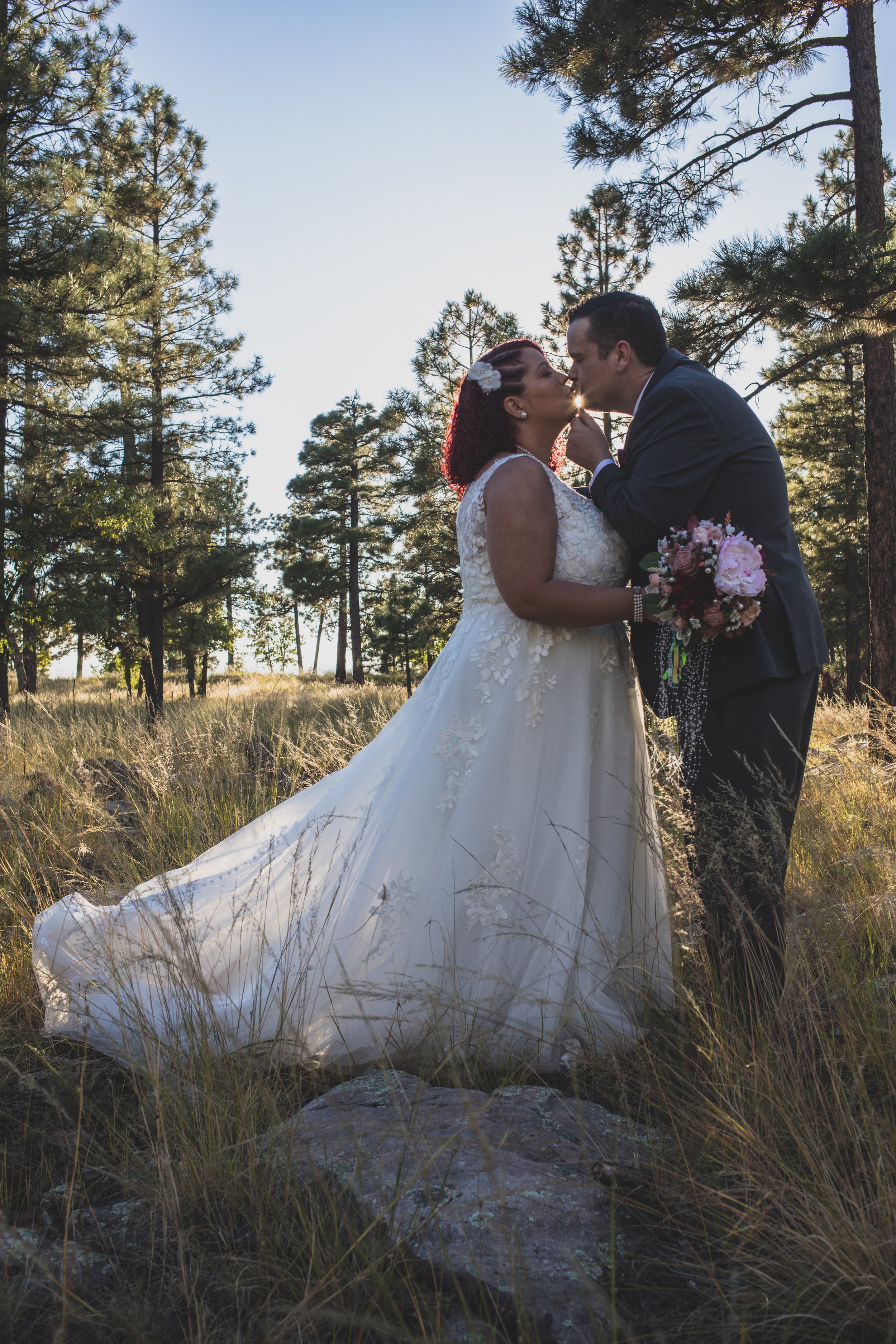  Couple at Northern Arizona Rim Elopement by Northern Arizona Photographer Jennifer Lind Schutsky 