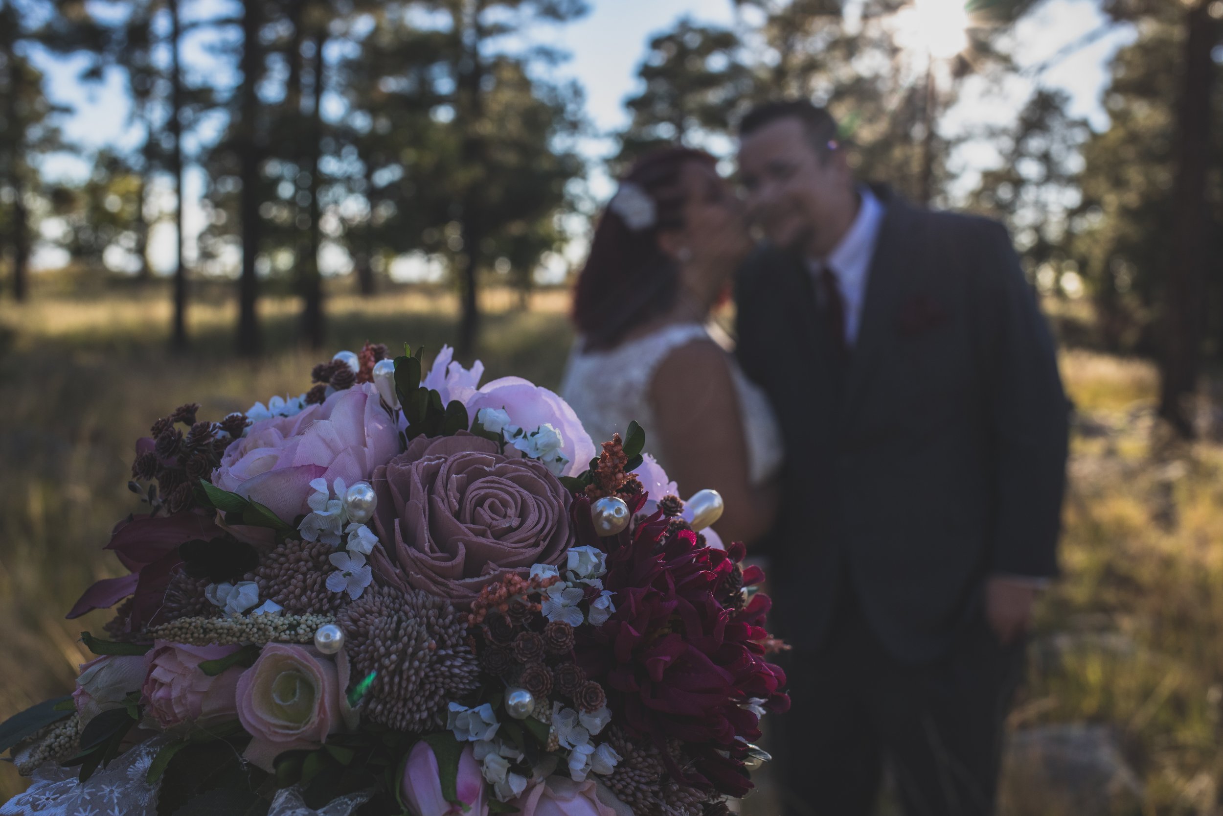  Couple at Northern Arizona Rim Elopement by Northern Arizona Photographer Jennifer Lind Schutsky 