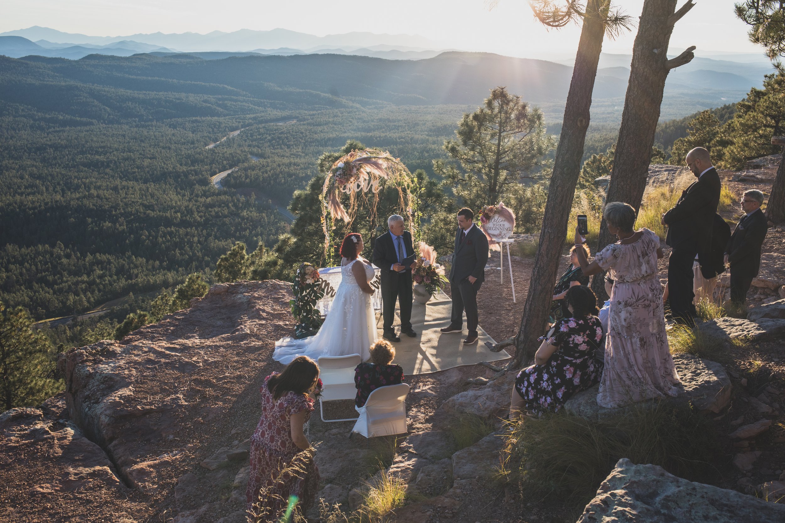  Couple at Northern Arizona Rim Elopement by Northern Arizona Photographer Jennifer Lind Schutsky 