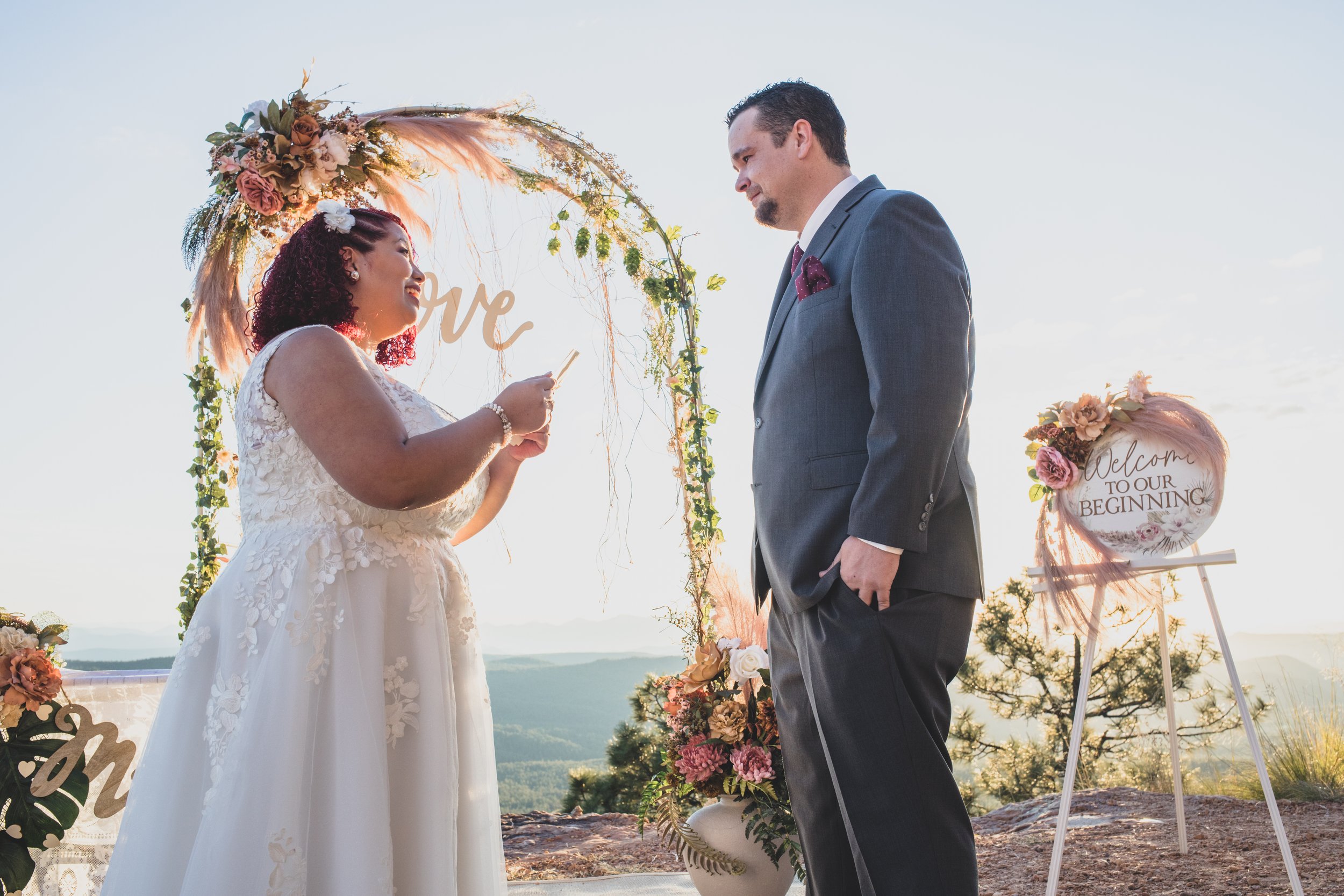  Couple at Northern Arizona Rim Elopement by Northern Arizona Photographer Jennifer Lind Schutsky 